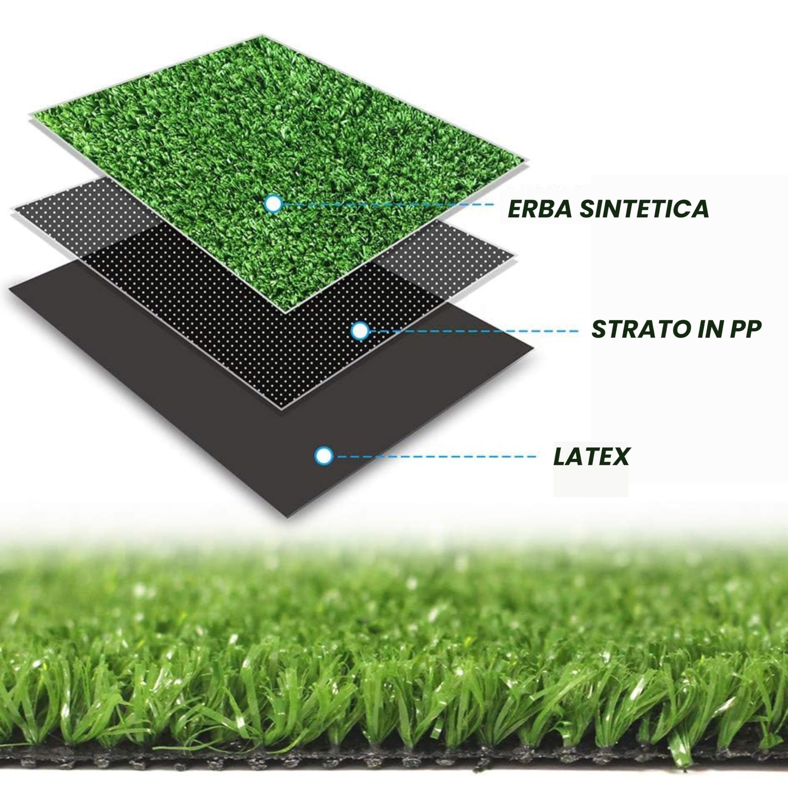 Baroni Home rotolo erba sintetica 1x20 m h 7 mm verde