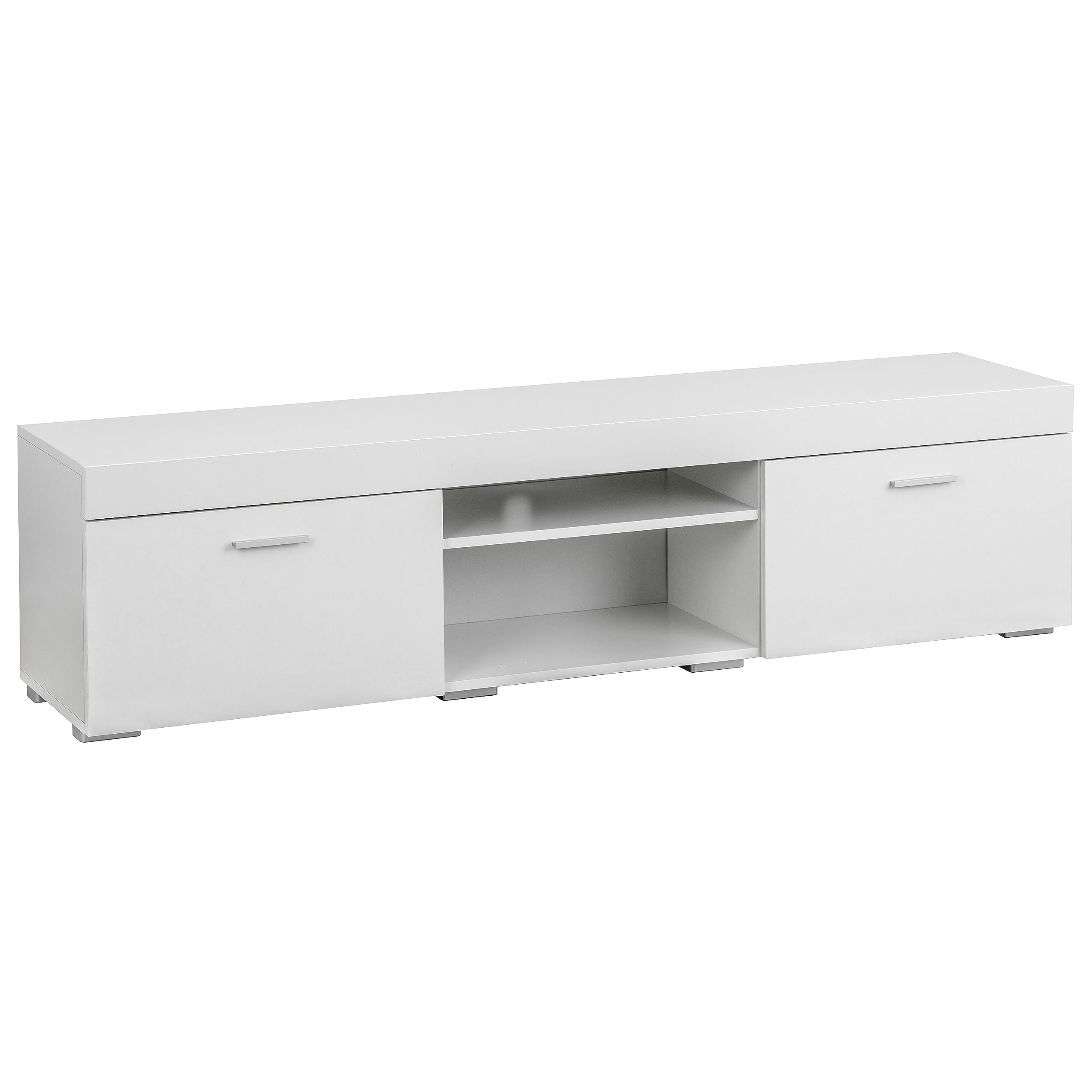 Baroni Home Mobile TV Bianco 2 Sportelli 160x35x40 cm