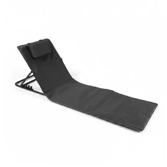 Baroni Home Lettino prendisole pieghevole nero 48x150x52 cm