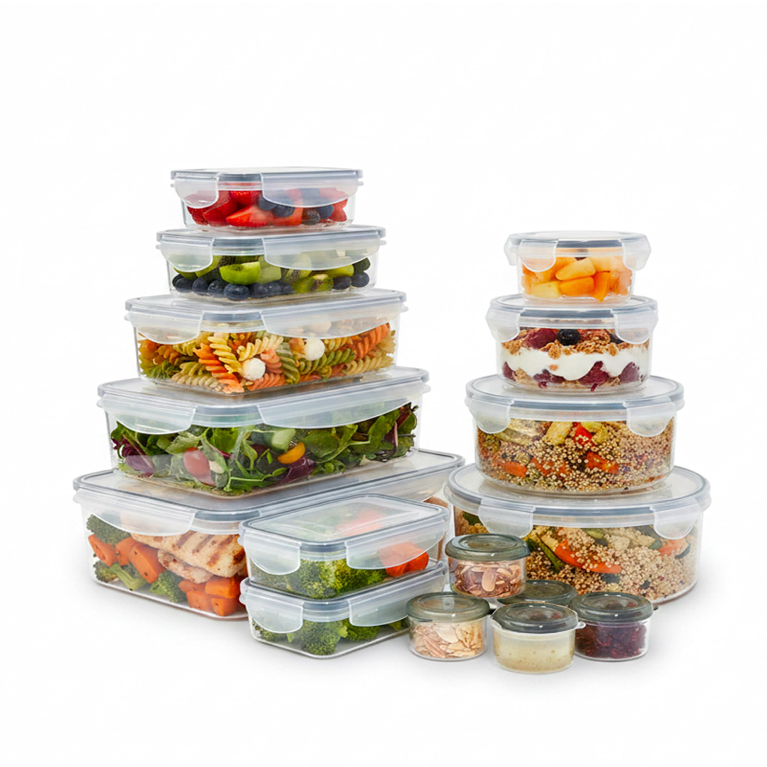 Baroni Home Set 32 Contenitori Alimenti Ermetici 16+16