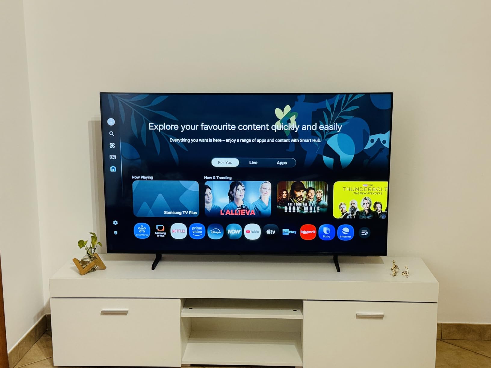 Baroni Home Mobile TV Bianco 2 Sportelli 160x35x40 cm
