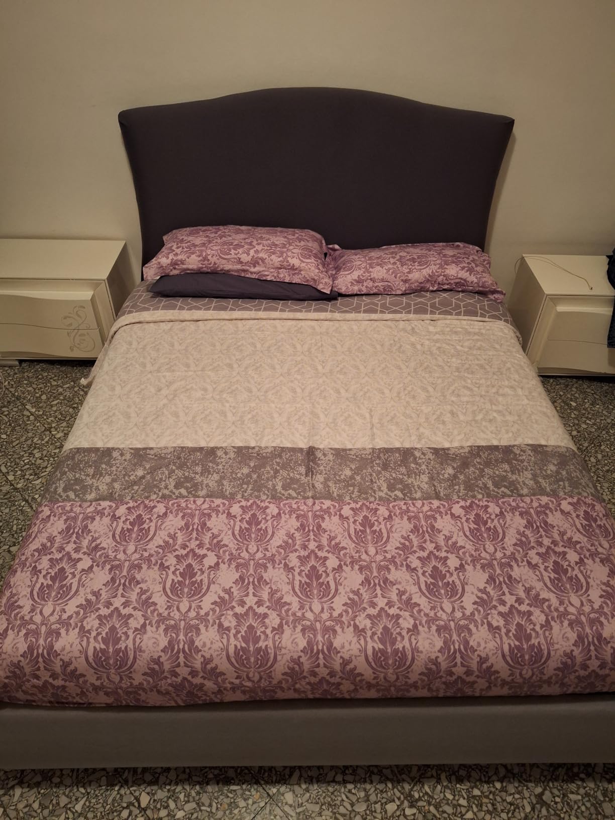 Textilhome Copripiumino Matrimoniale Grigio 260x240 cm Reversibile
