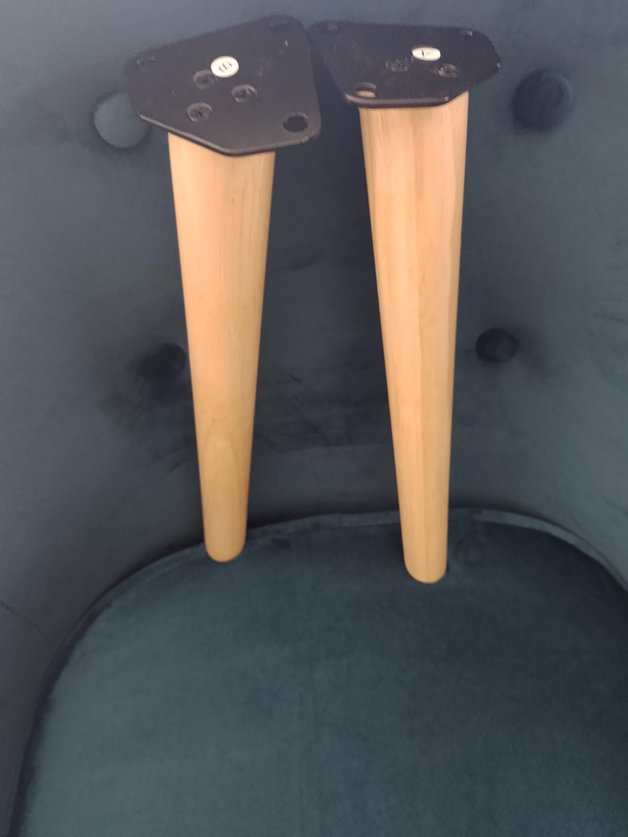 Baroni Montemaggi Poltrona Velluto Gambe Legno 65x65x85 cm