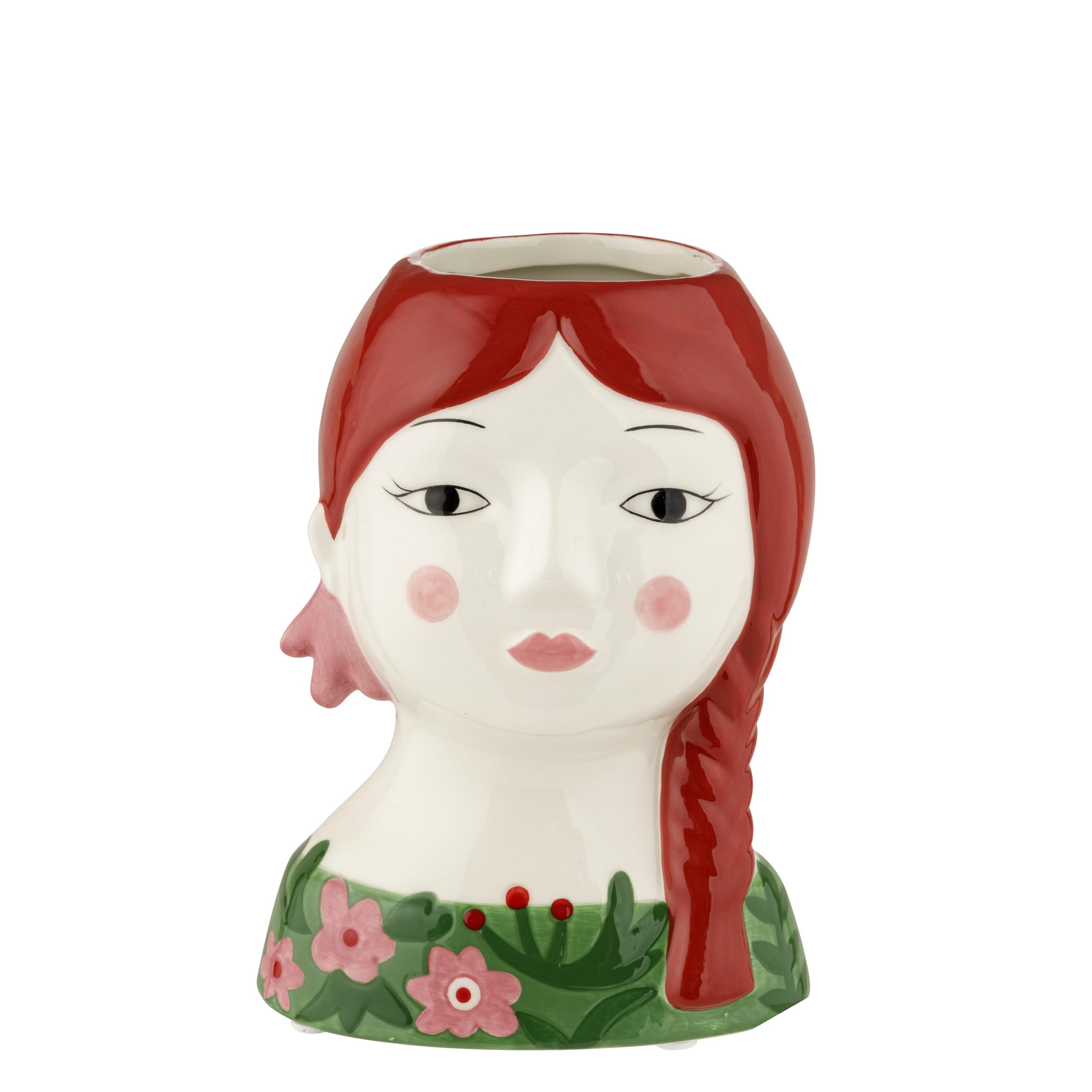 Baroni Isotta Vaso Ceramica Rosso Grande 15x11x18 cm