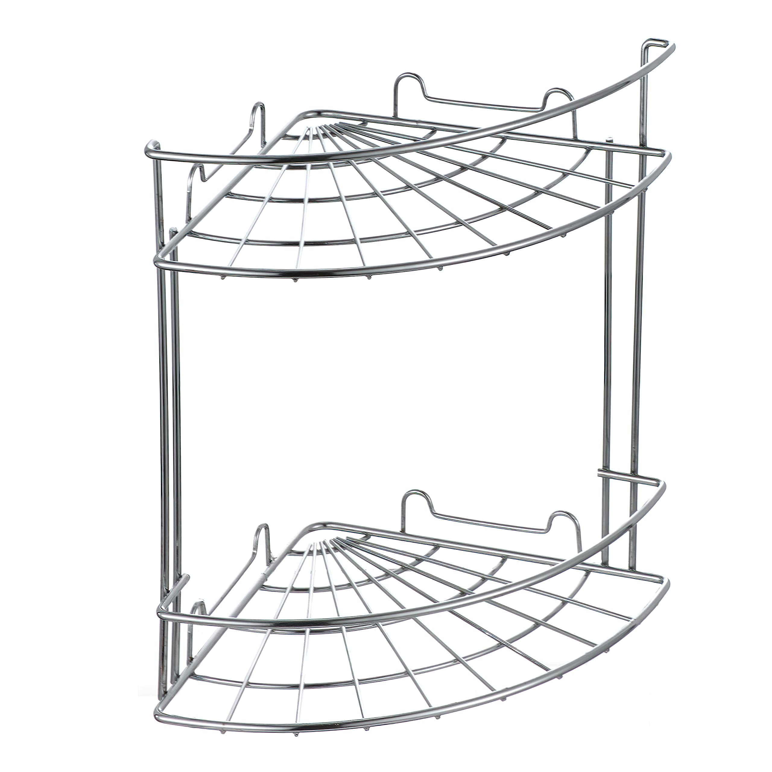 Baroni Home mensola doccia angolare acciaio 2 piani 18x18 cm