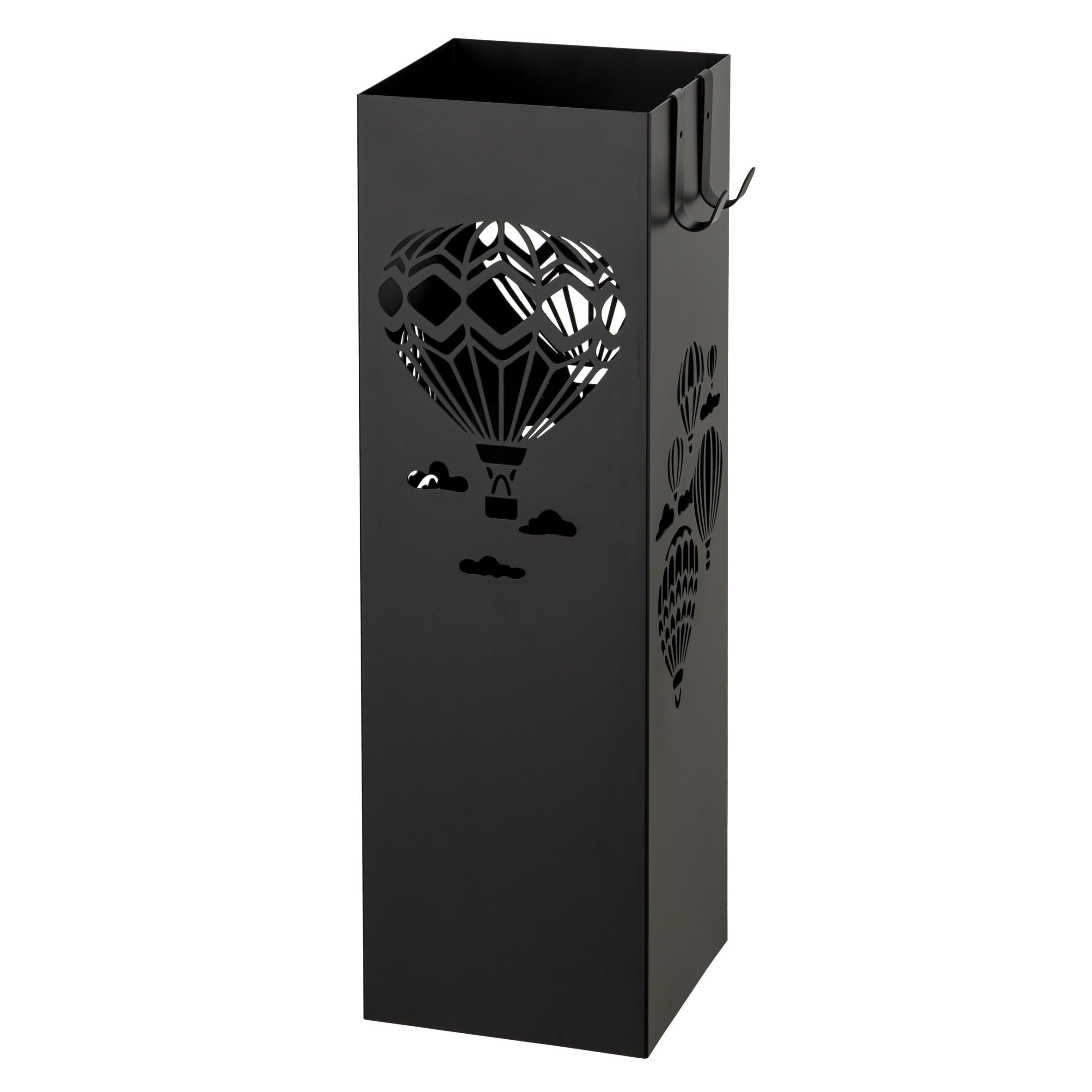 Baroni Home Mongolfiere portaombrelli nero metallo 16x16x49 cm