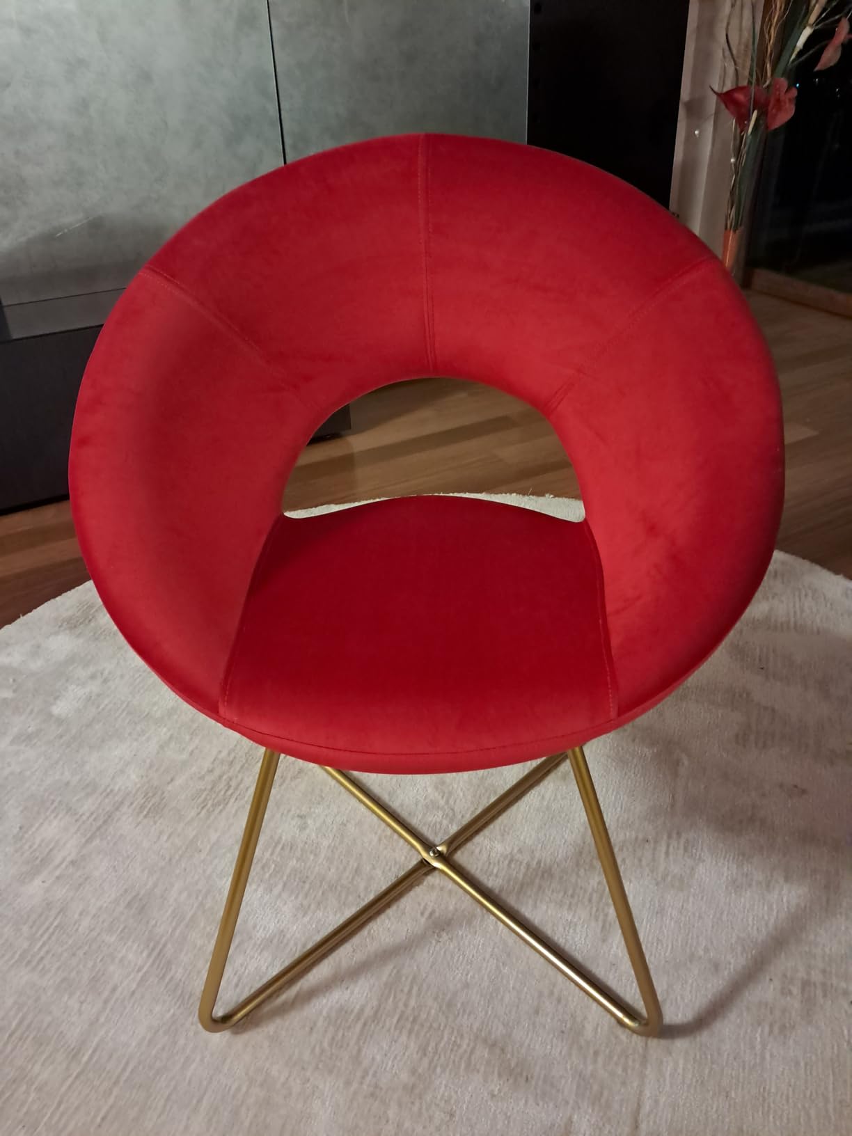 Baroni Home Montemaggi poltrona velluto petrolio gambe oro