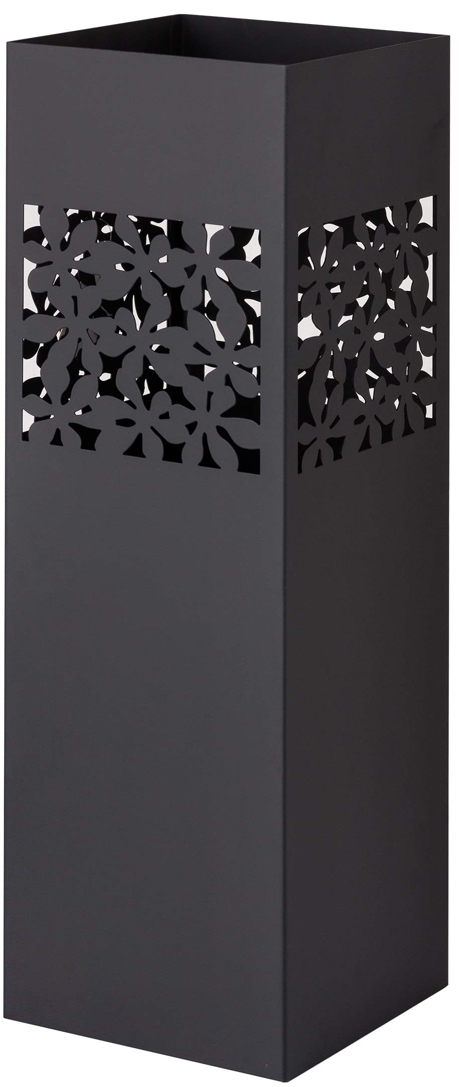 Baroni Home portaombrelli quadrato fiori tortora 15,5 cm