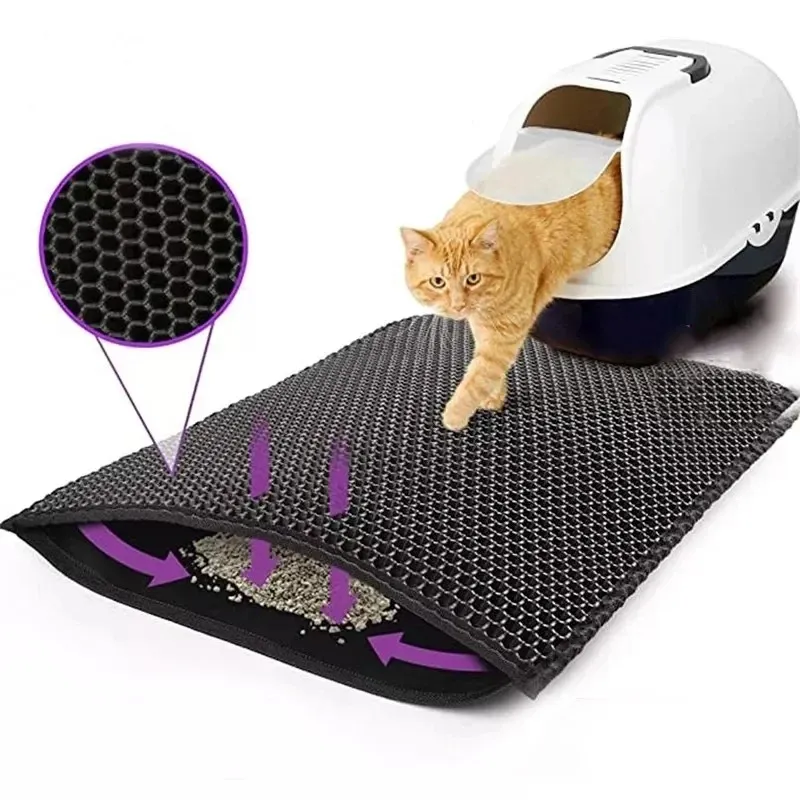 PetPlus tappetino lettiera gatto nero 30x30 cm antiscivolo