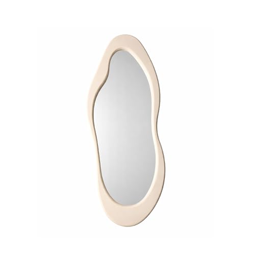 Baroni Home Specchio da parete ondulato bianco 50x120 cm