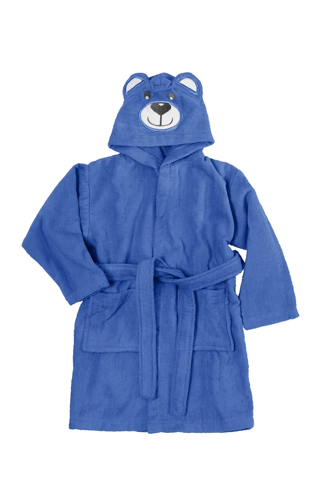 Baroni Home Accappatoio Bimbo Blu 0-2 Anni Cotone