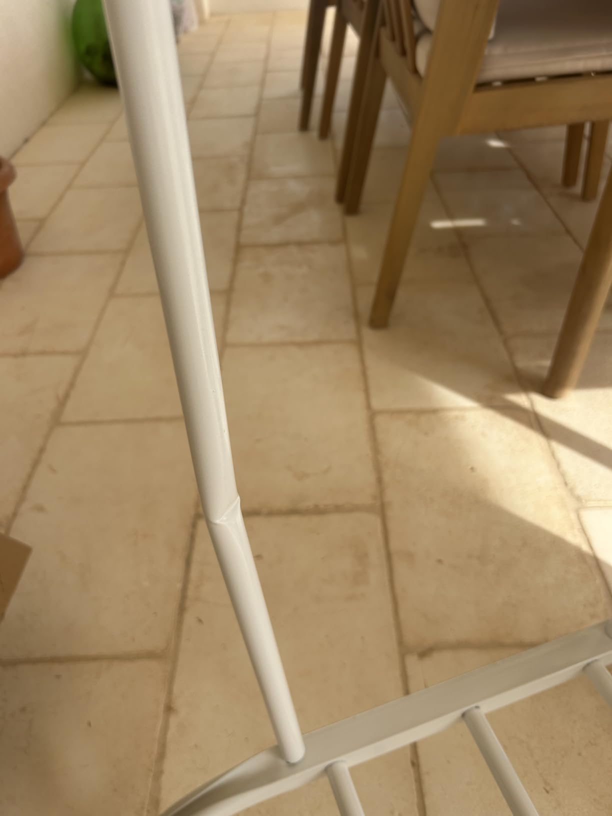 Baroni Home Stand Appendiabiti Doppia Barra Bianco 110x55x145 cm