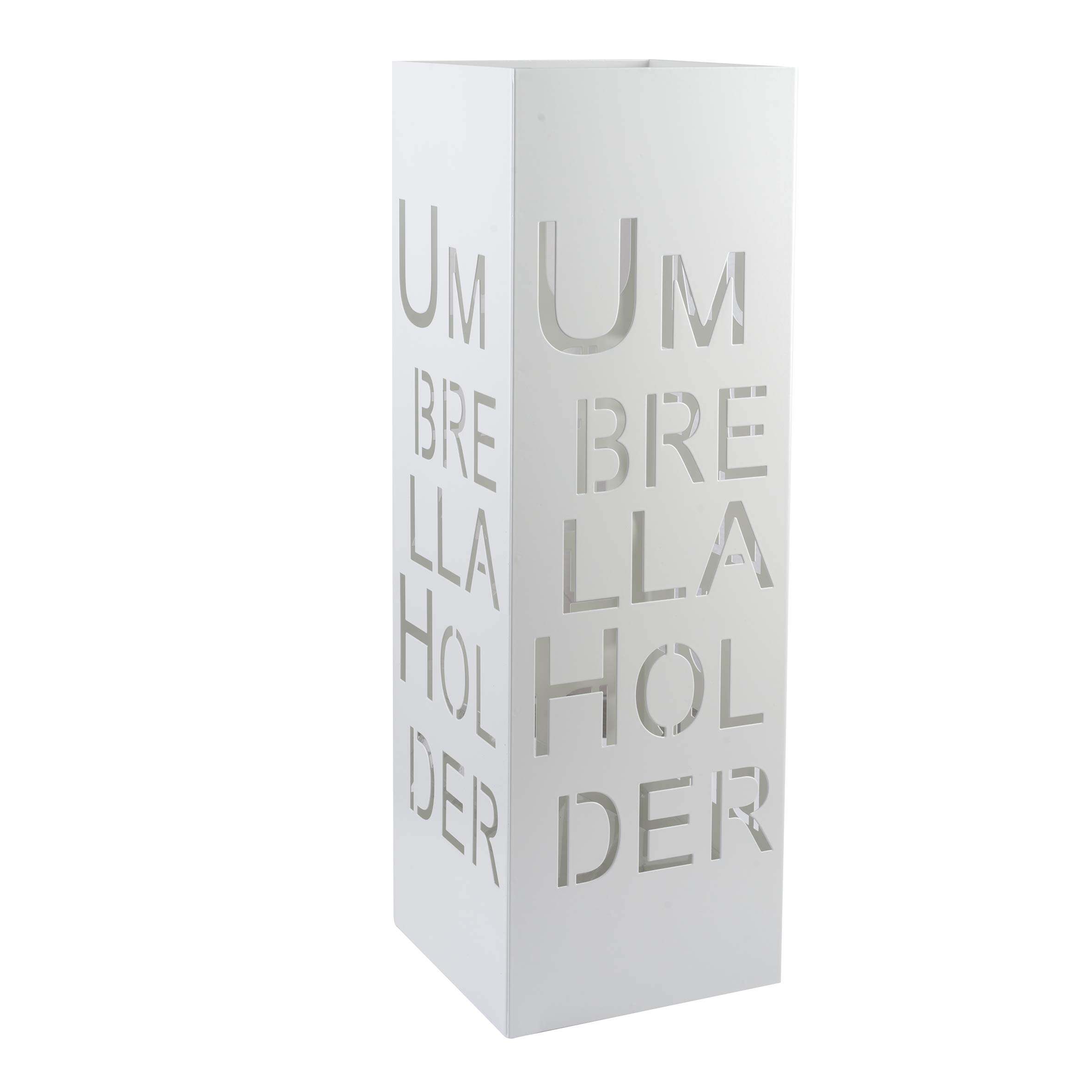 Baroni Home Portaombrelli Umbrella Holder Bianco 15,5x15,5x49