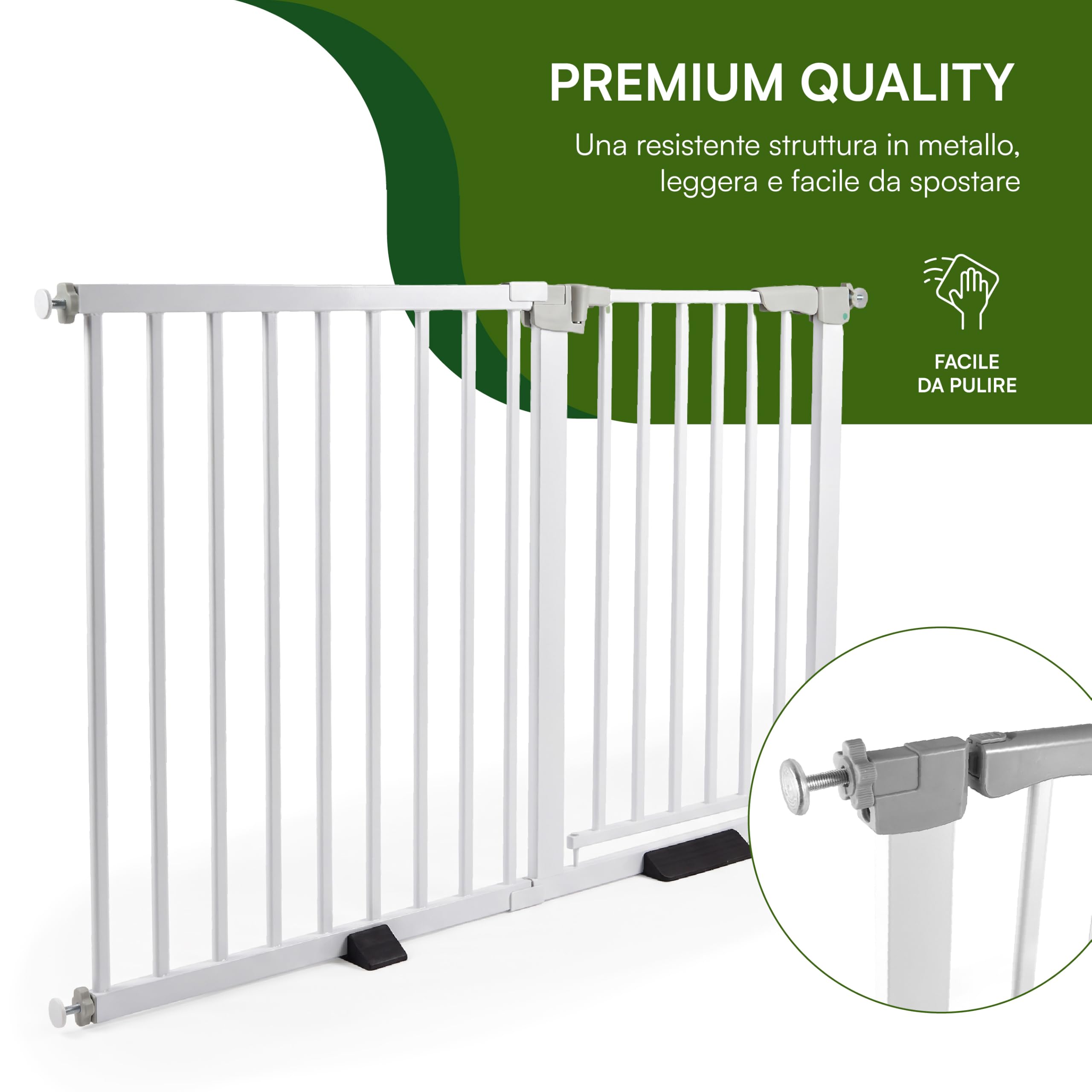 Baroni Home Cancello Cani Estensibile Grande 146-153 cm