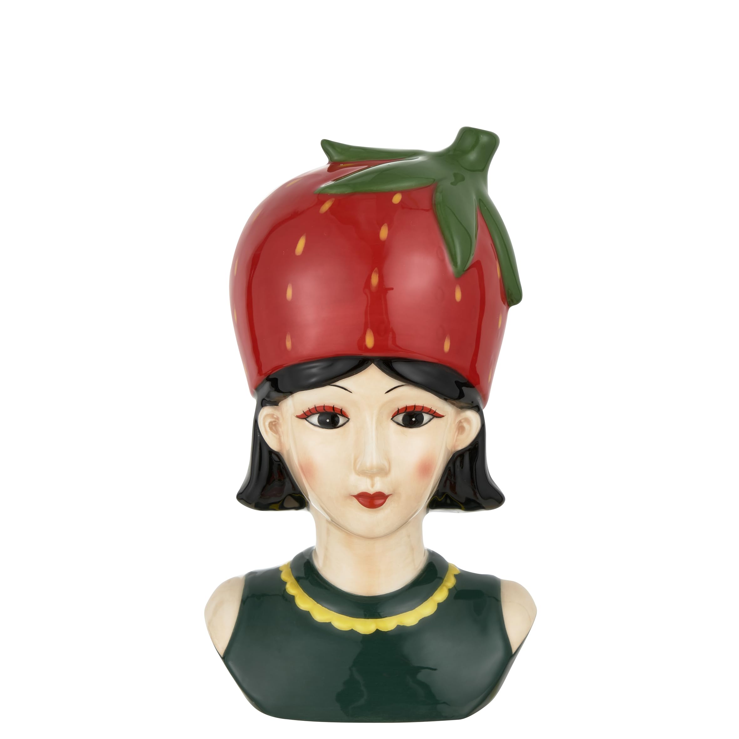 Baroni Home Frutta Vaso ceramica fragola grande 11x9,4x18 cm