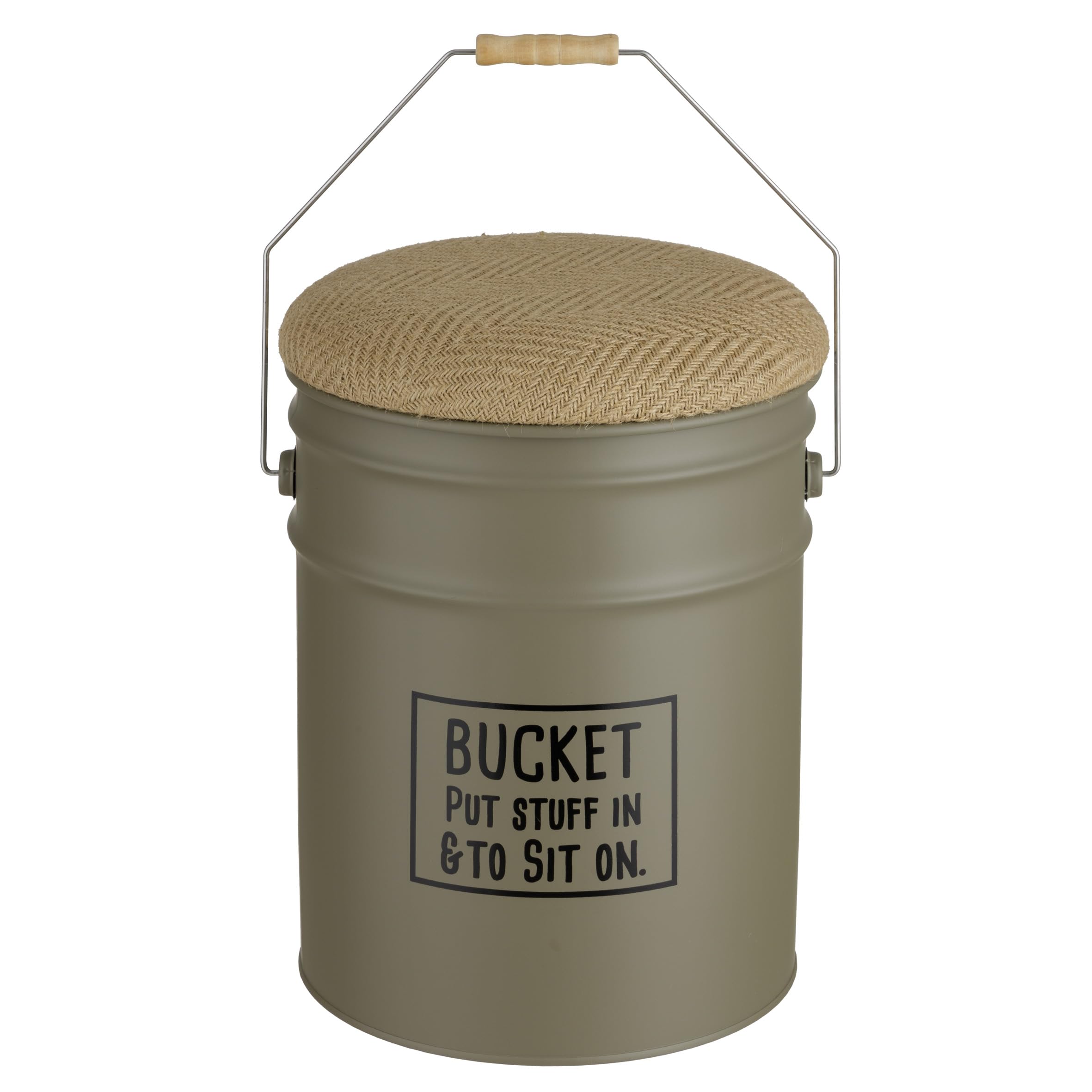Baroni Home pouf contenitore tortora juta 40x31 cm