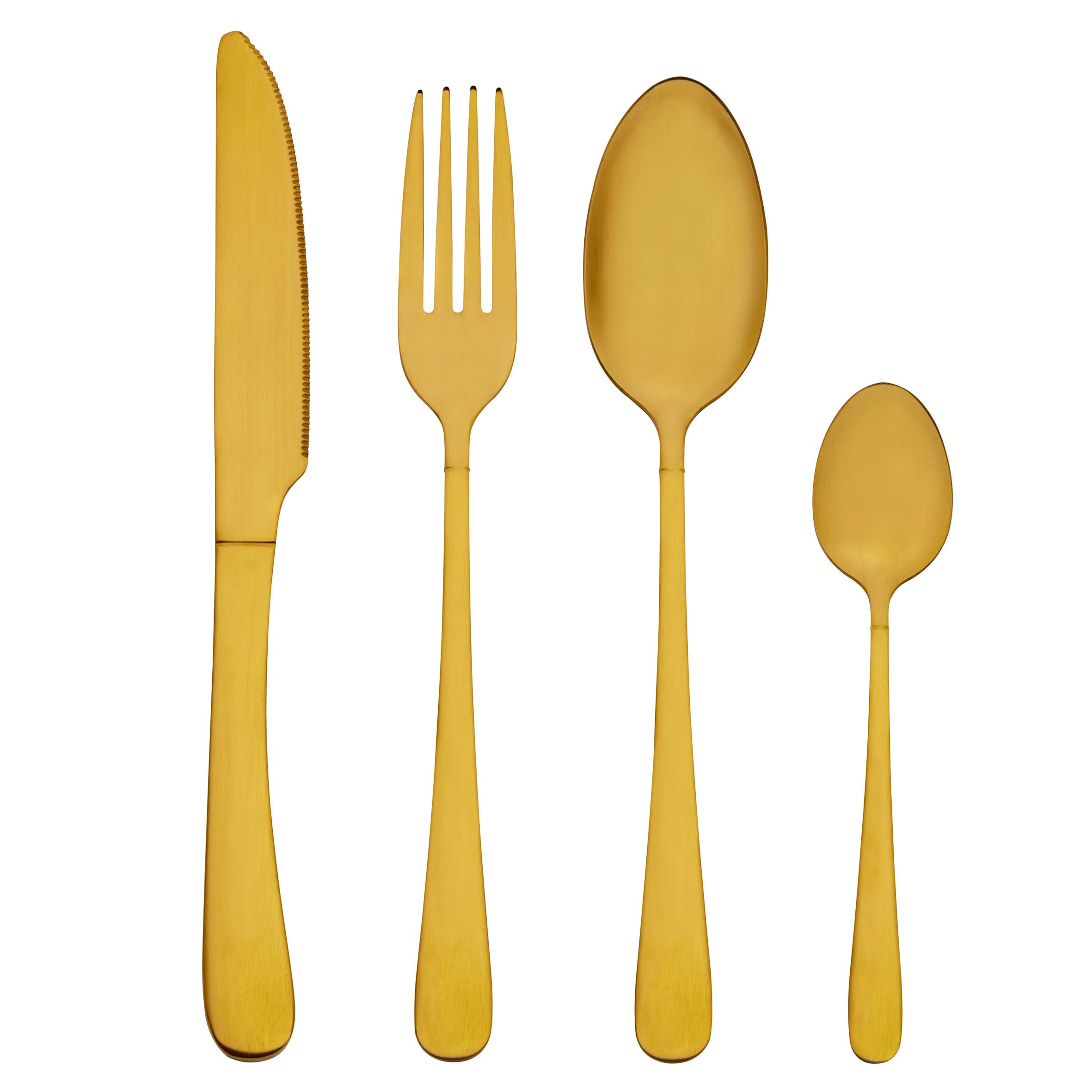 Baroni Home set posate 24 pz acciaio inox bacche 6 persone