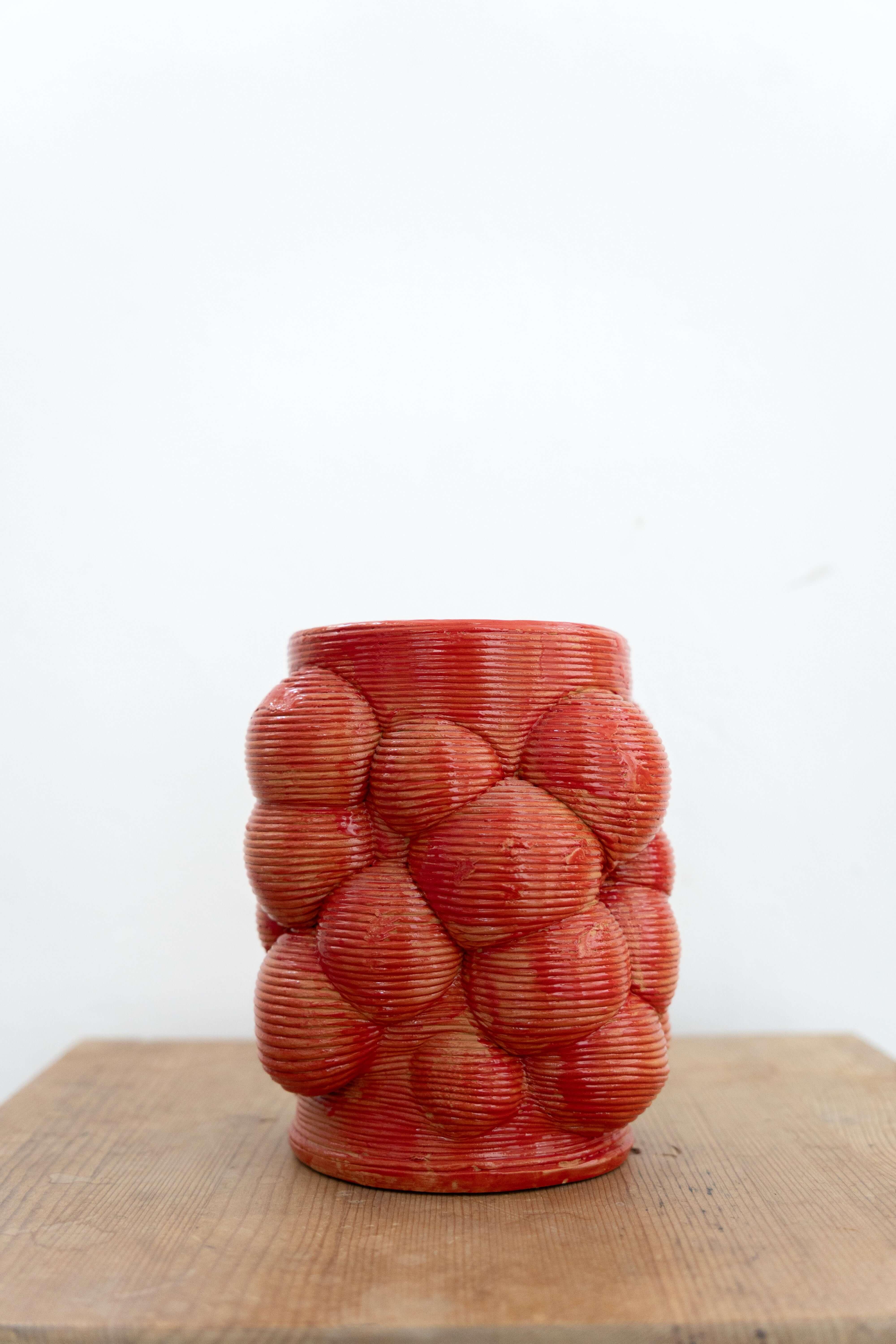 SuperForma Bolle 02 vaso smalto rosso