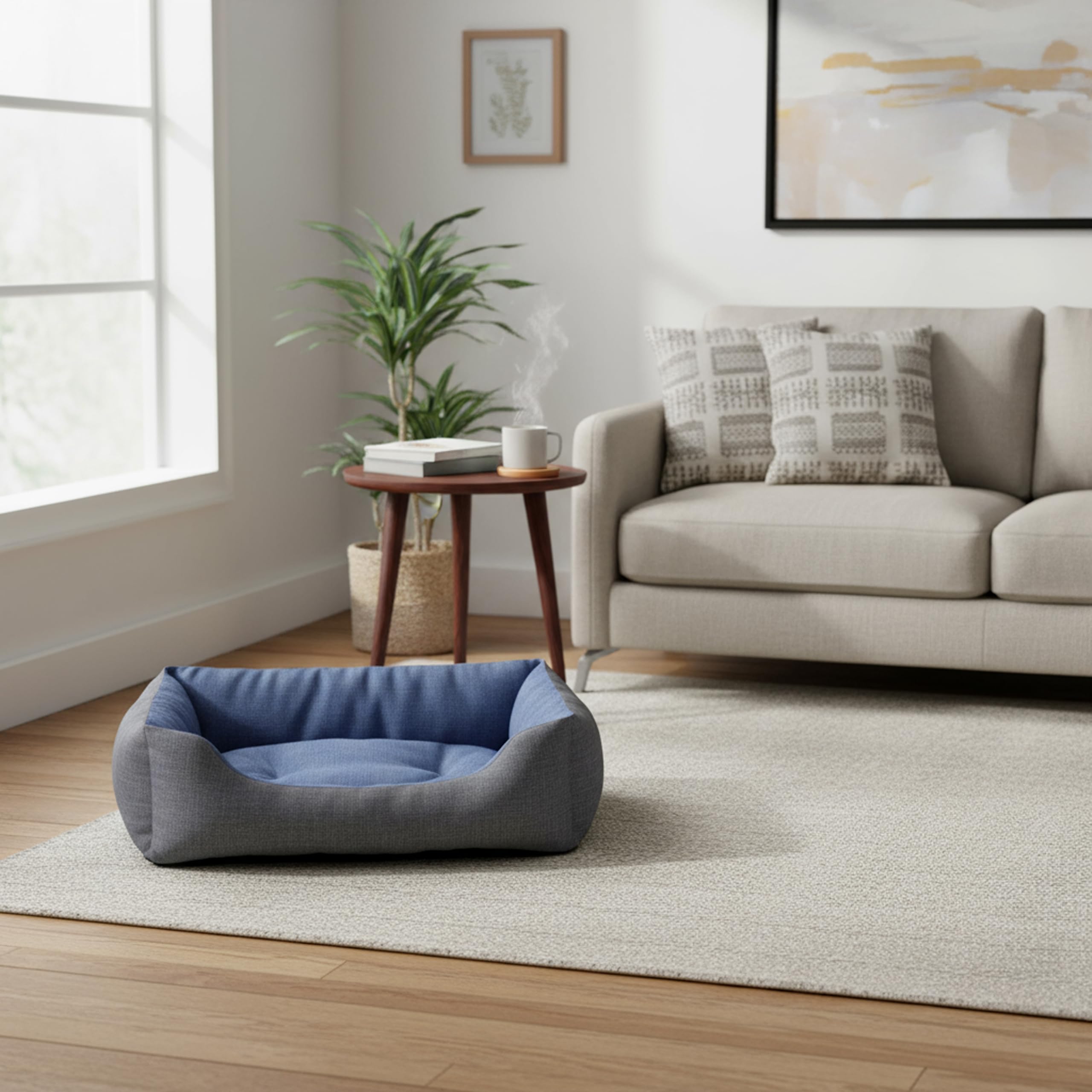 Baroni Home cuccia cane rettangolare grigio blu 60x70 cm