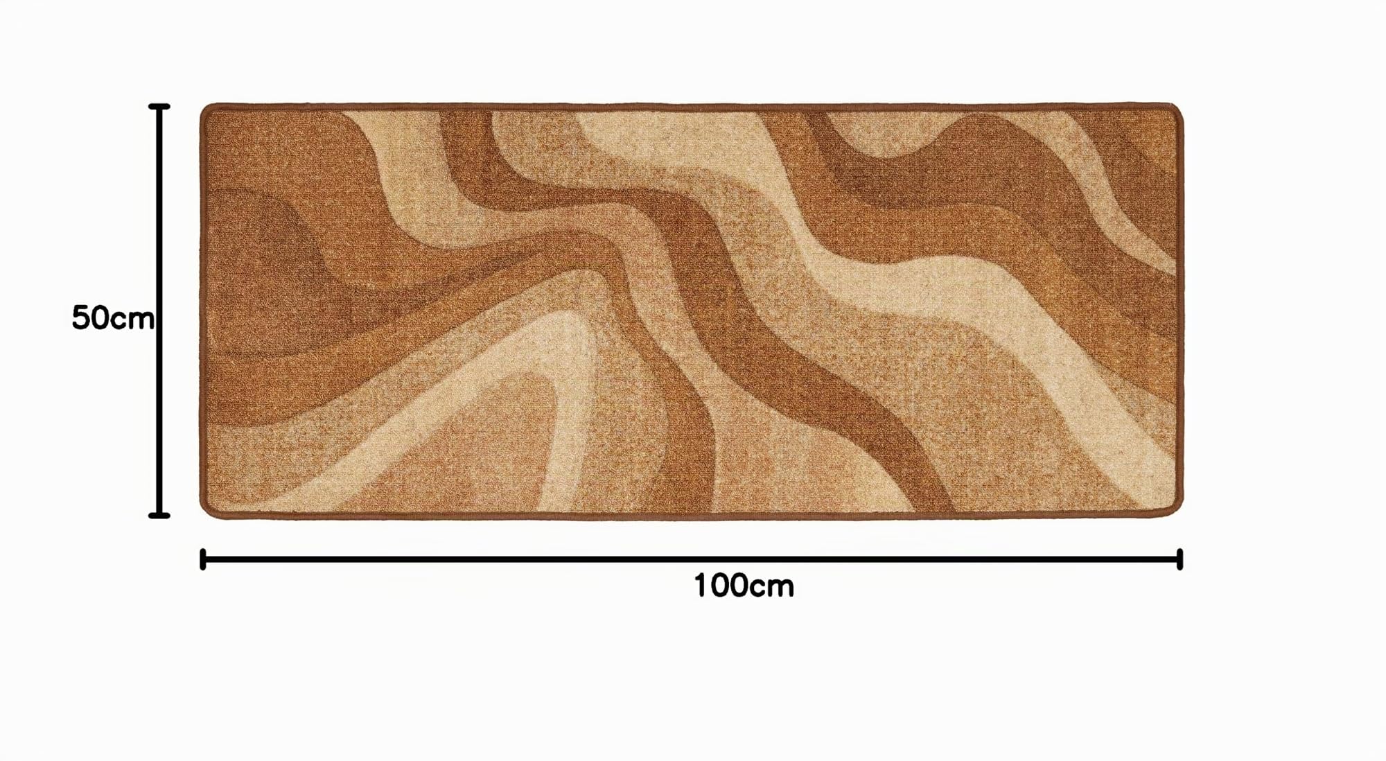 Baroni Home Tappeto Cucina Antiscivolo Beige 57x140 cm