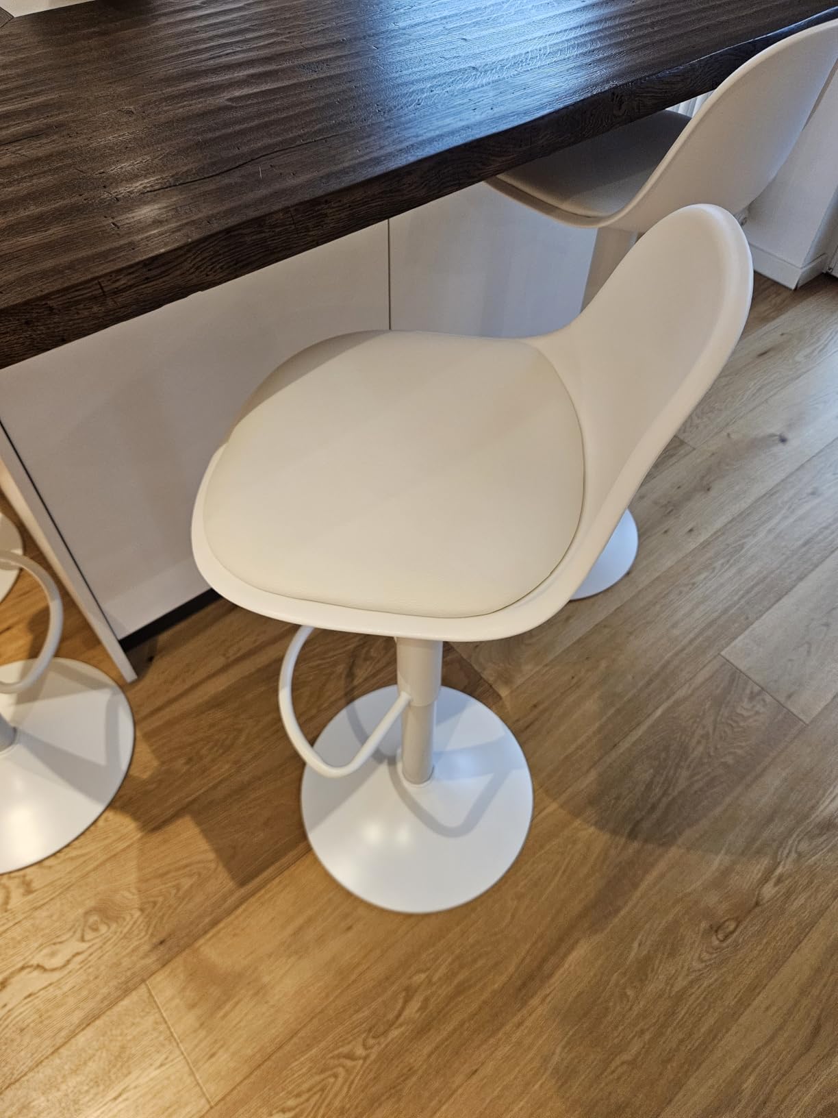 Baroni Home Sgabello Girevole Nero 1 Pezzo Altezza Regolabile
