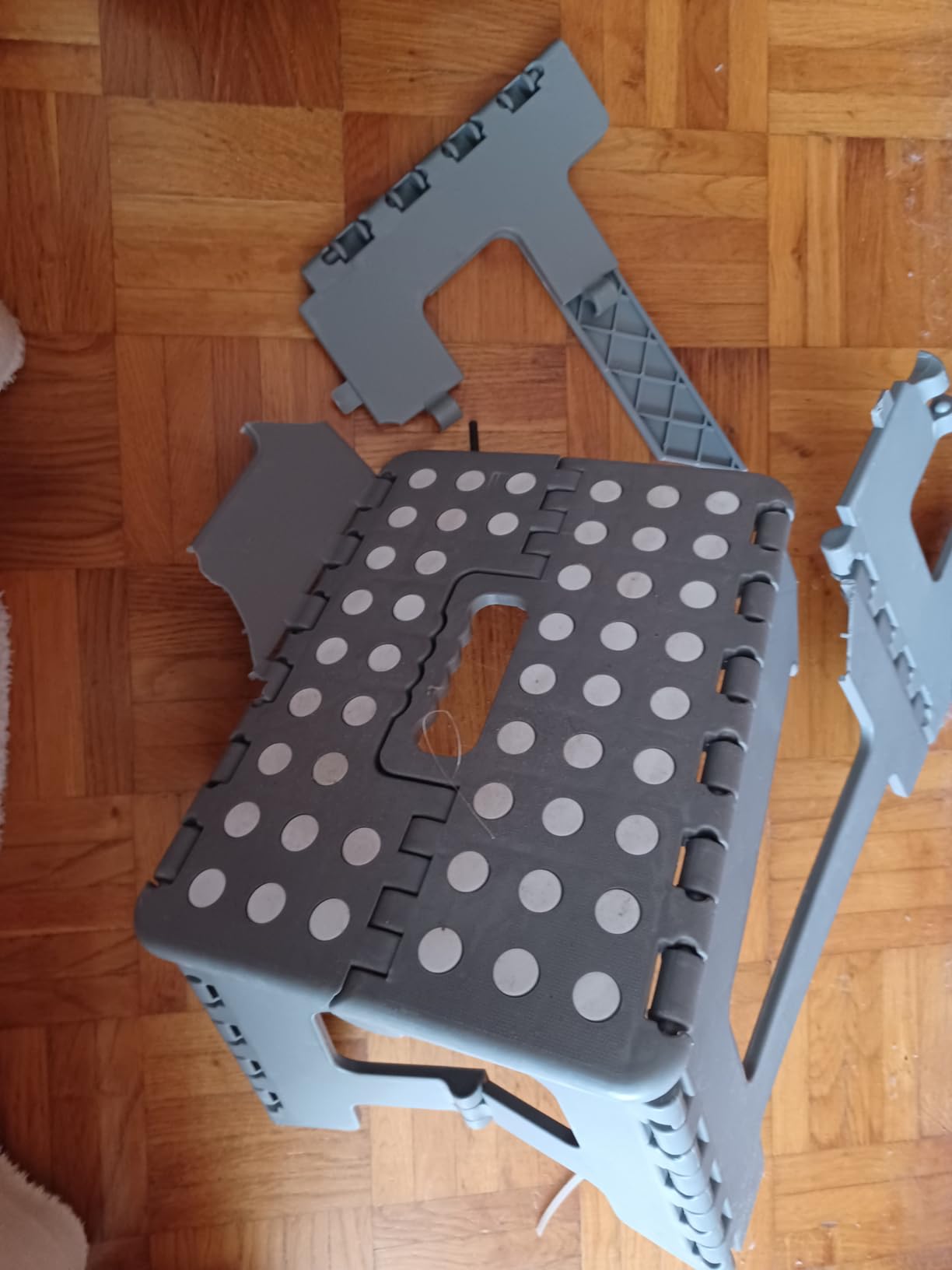 Baroni Home Sgabello Pieghevole L Grigio Scuro 130 kg