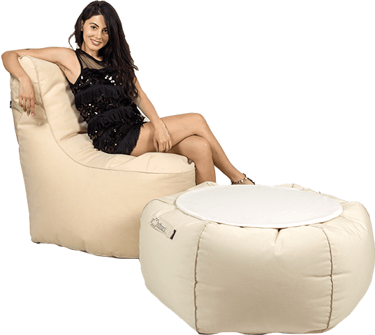 POMODONE Linea Pouf Poltrona e tavolino set pouf