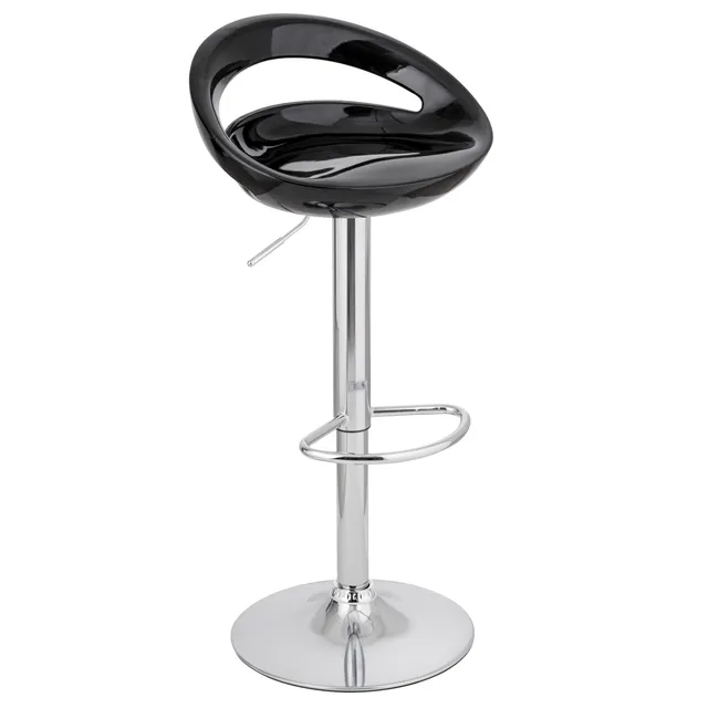 Baroni Home sgabello bar girevole nero altezza regolabile