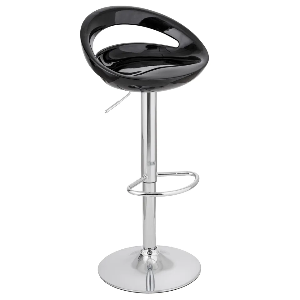 Baroni Home sgabello bar girevole nero altezza regolabile