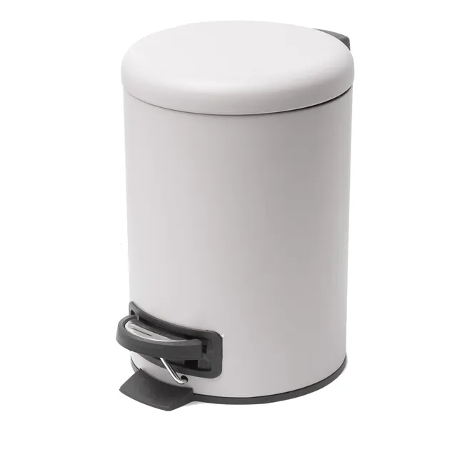 Baroni Home pattumiera bagno ceramica bianca 24x17x25 cm