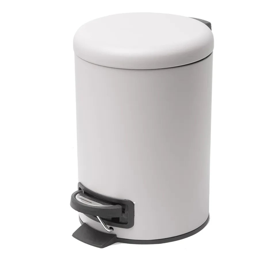 Baroni Home pattumiera bagno ceramica bianca 24x17x25 cm