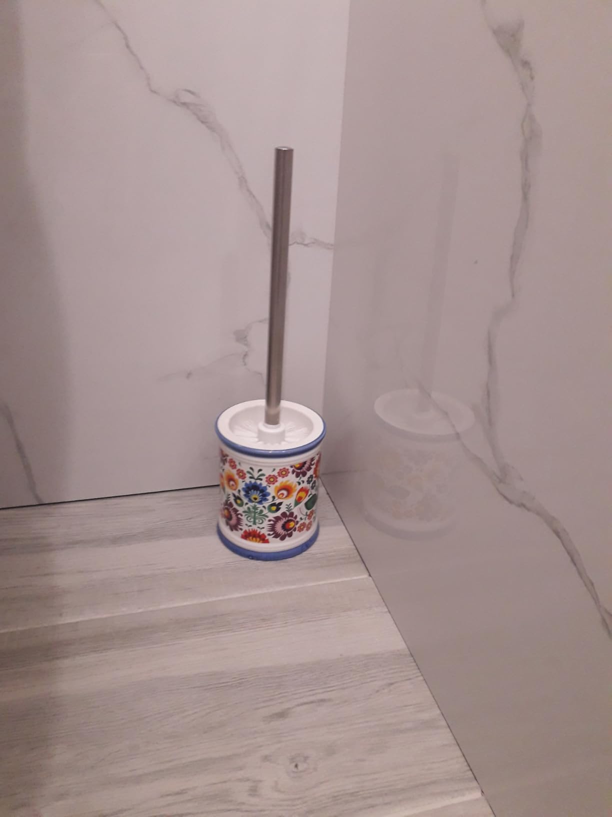 Baroni Home Fiori portascopino ceramica 11x11x39 cm