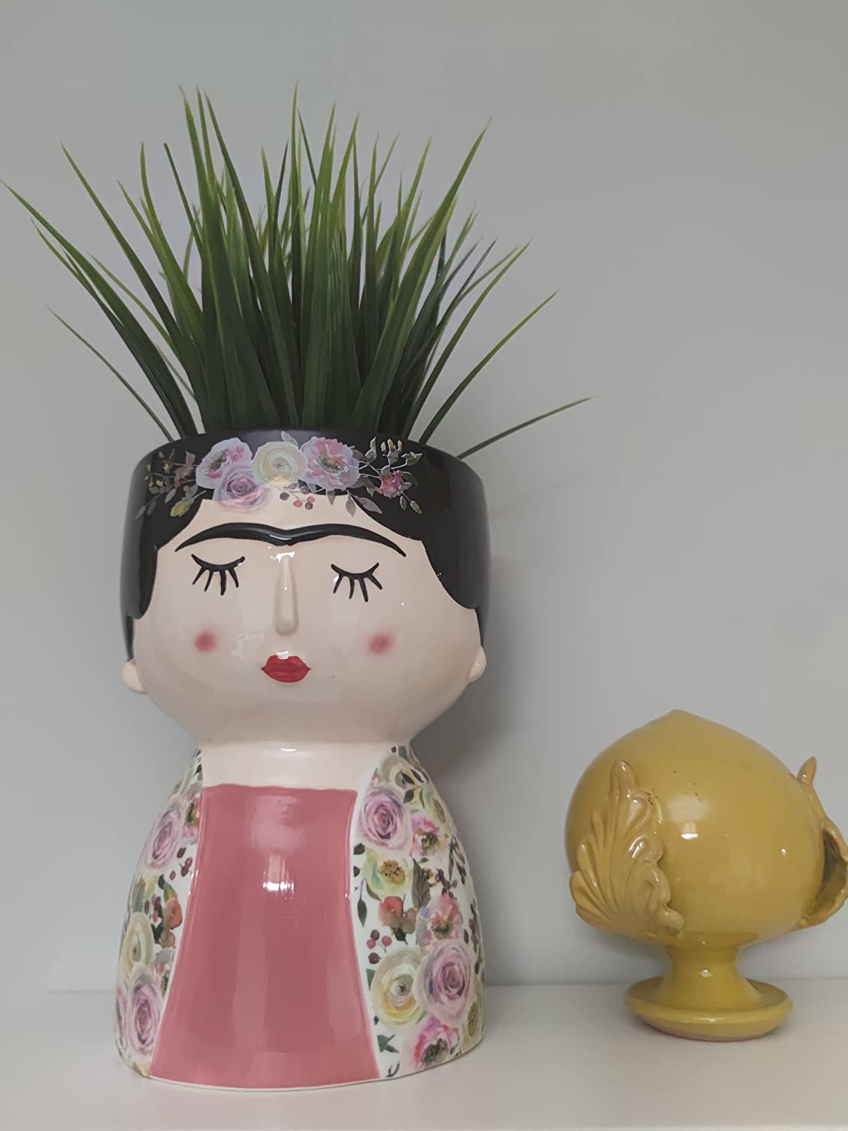 Baroni Home Girl Coroncina Bianca Vaso Ceramica 12x11x20 cm
