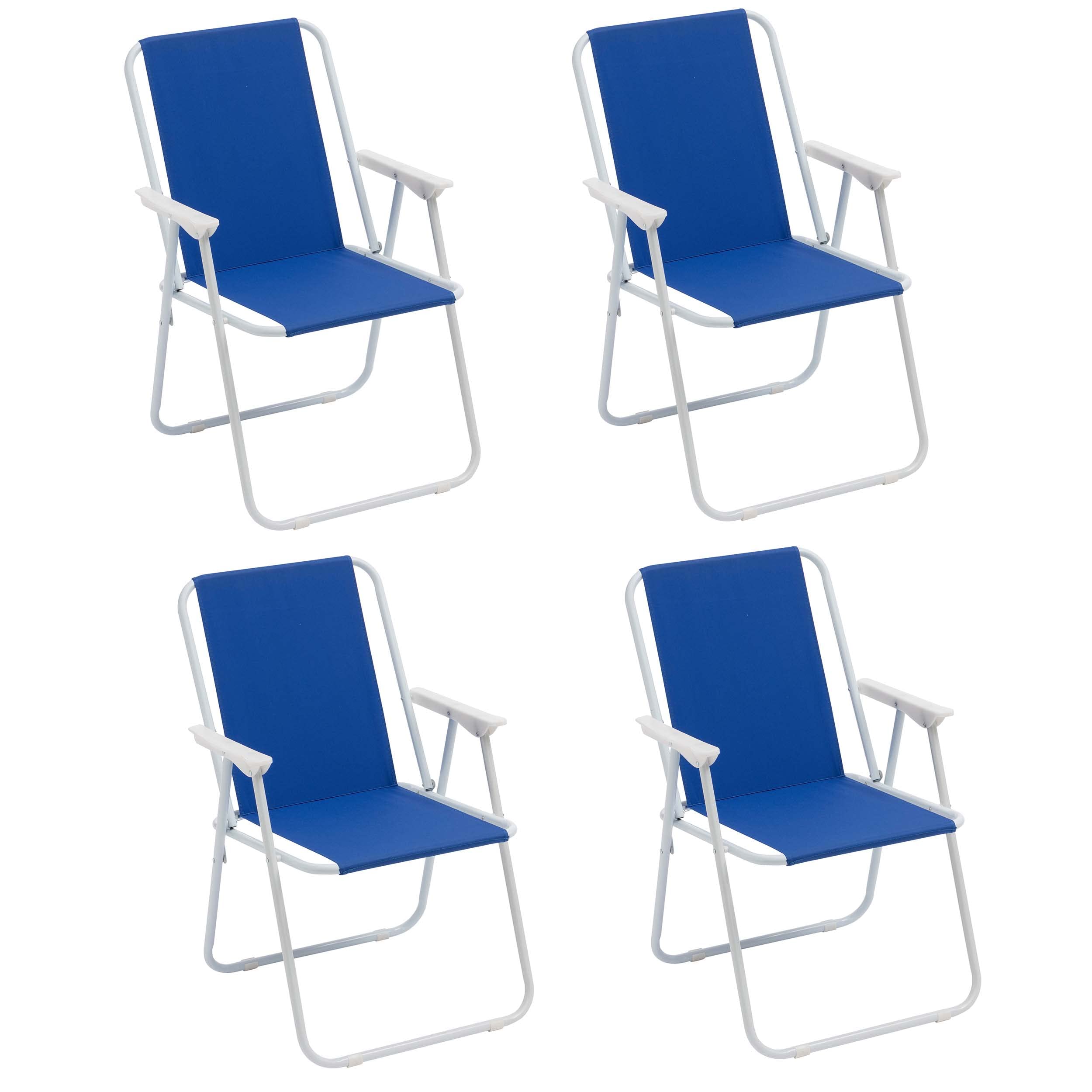 Baroni Home Sedia Pieghevole Mare Set 2 Nere con Braccioli