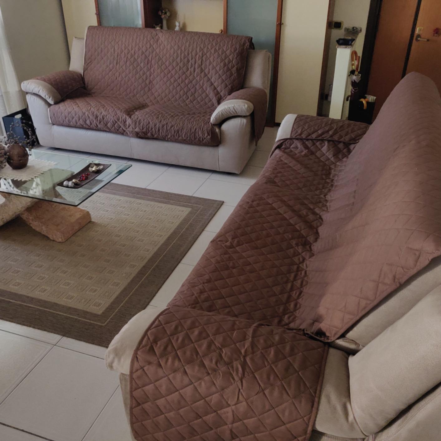 Textilhome Malu Copridivano 3 Posti 160 cm Grigio Imbottito