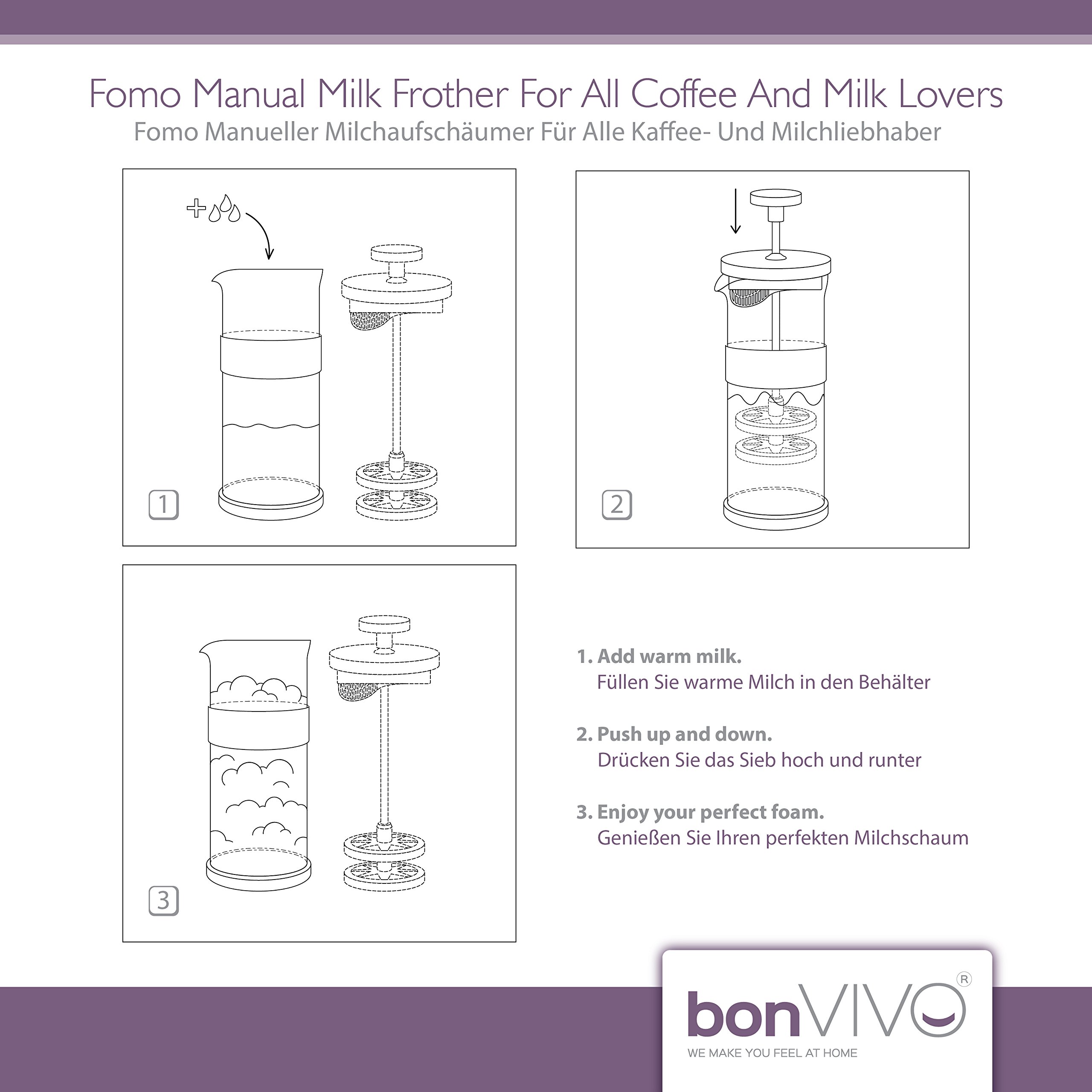 bonVIVO FOMO montalatte manuale 400 ml rame