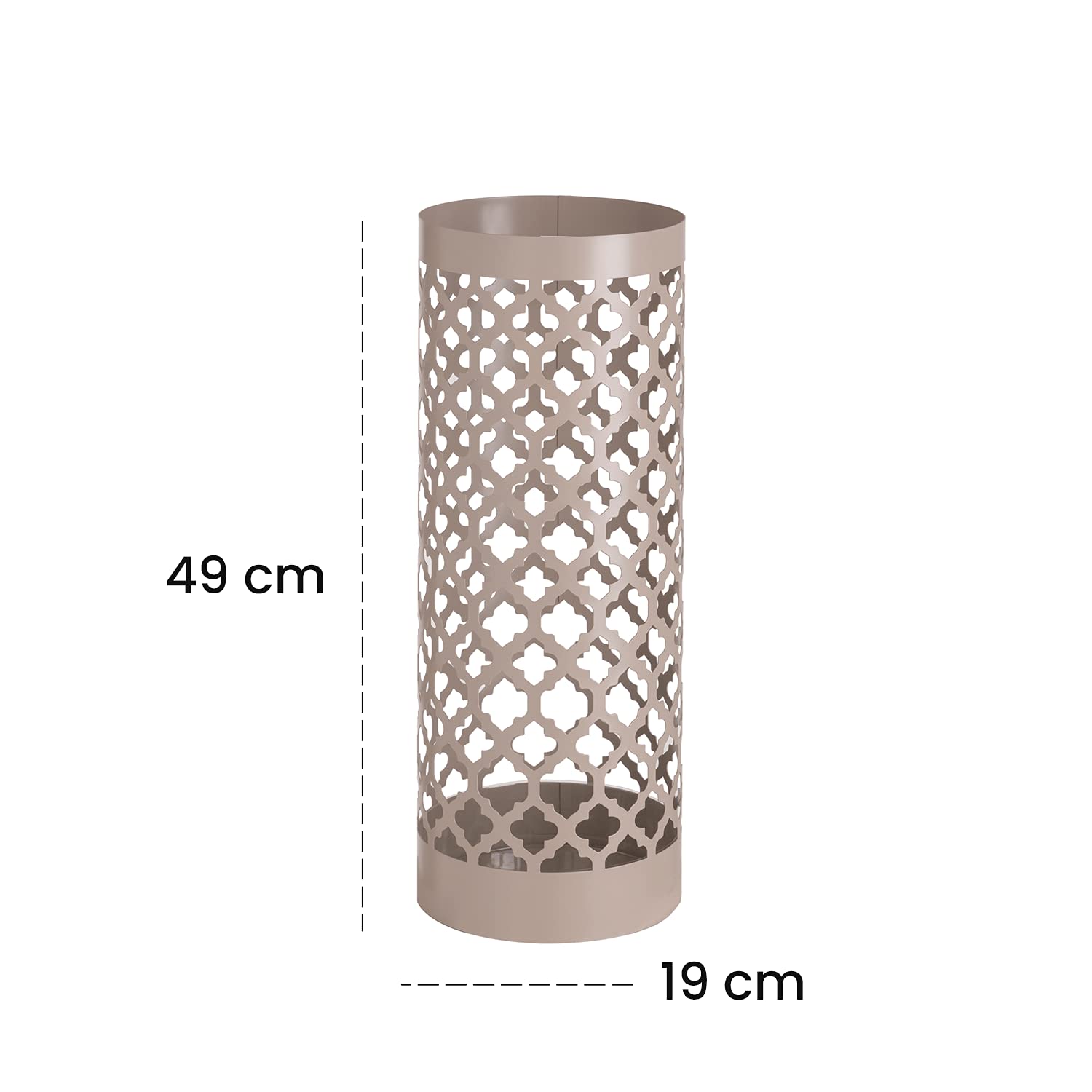 Baroni Home Classic portaombrelli tortora 19x19x49 cm metallo