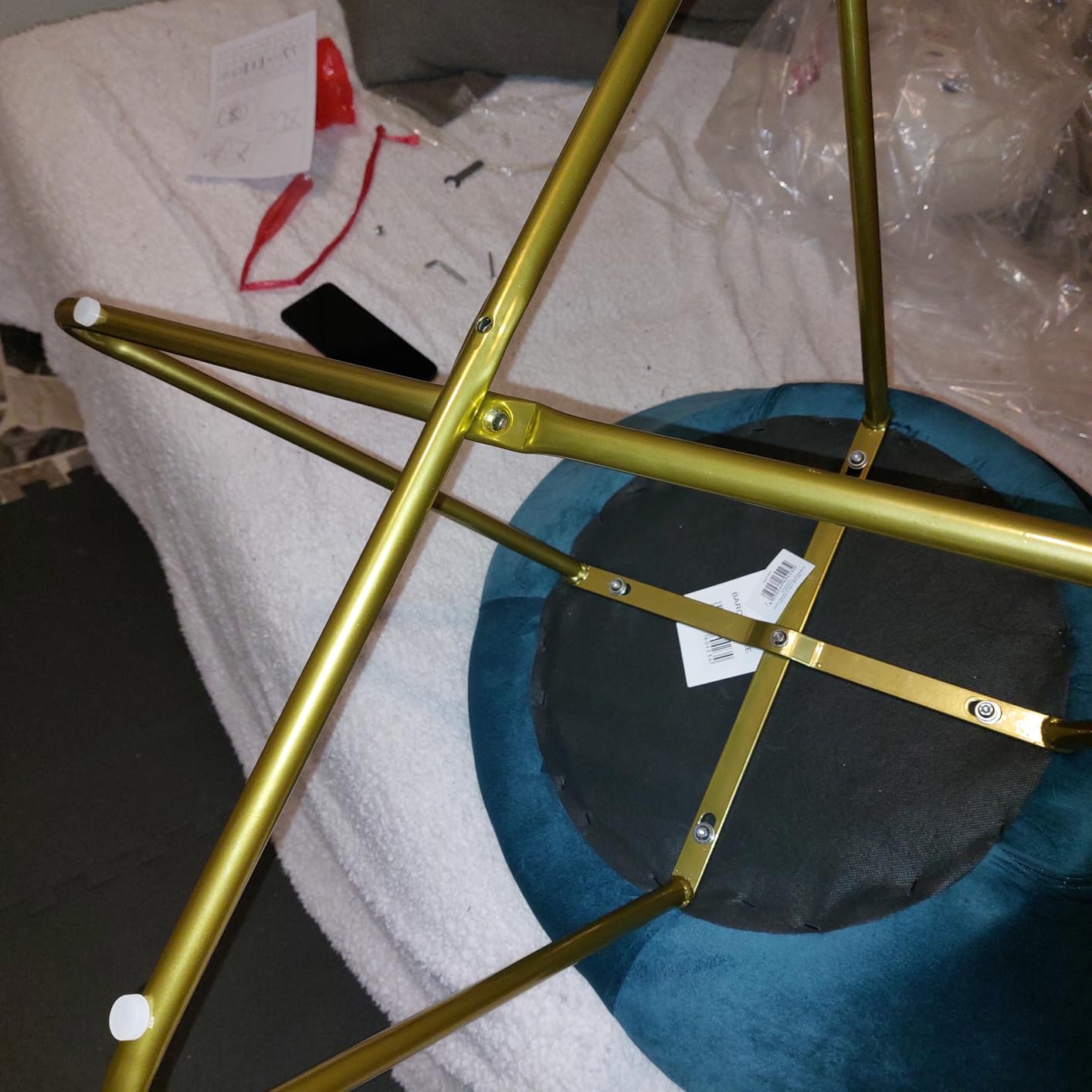 Baroni Home Montemaggi poltrona velluto petrolio gambe oro