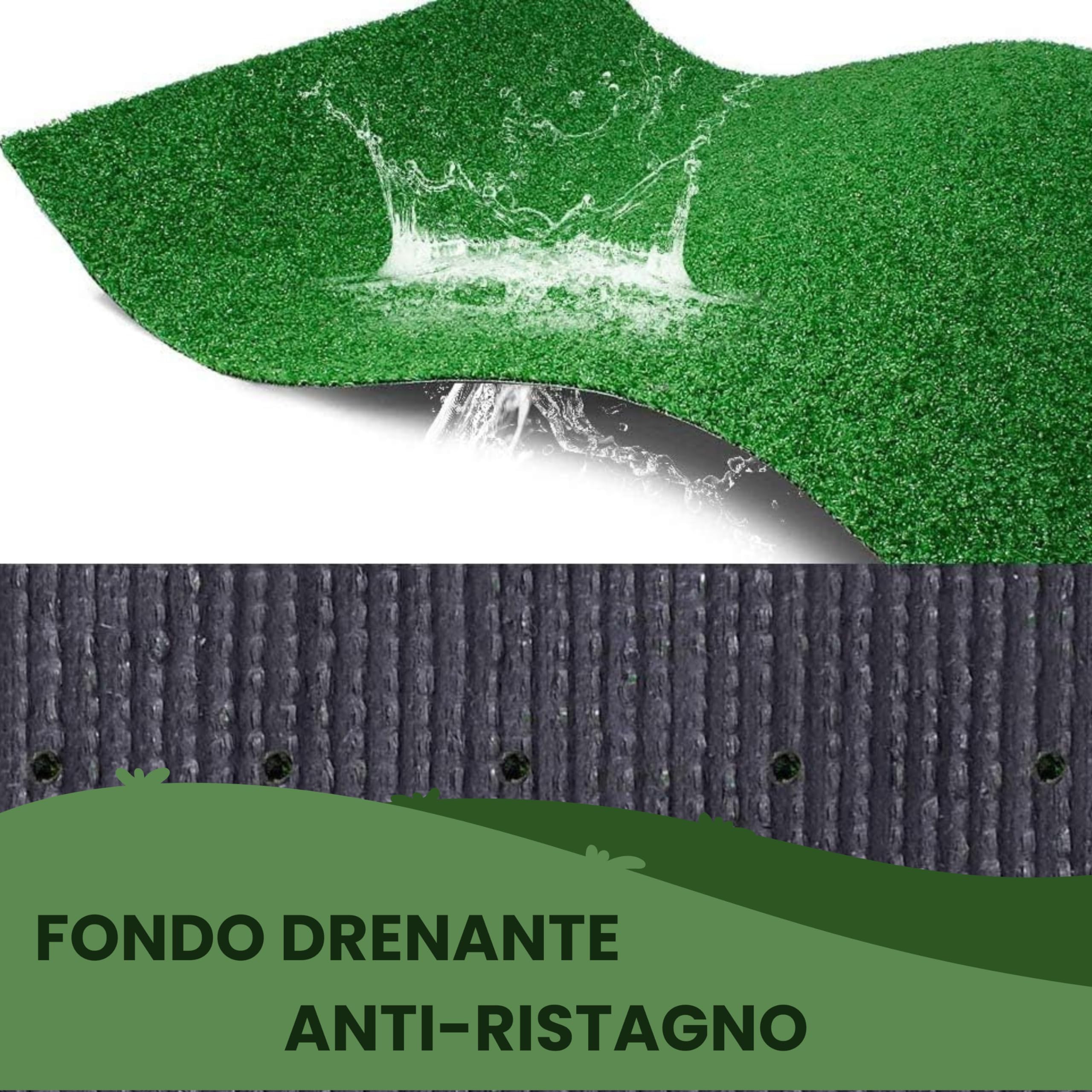 Baroni Home rotolo erba sintetica 1x20 m h 7 mm verde