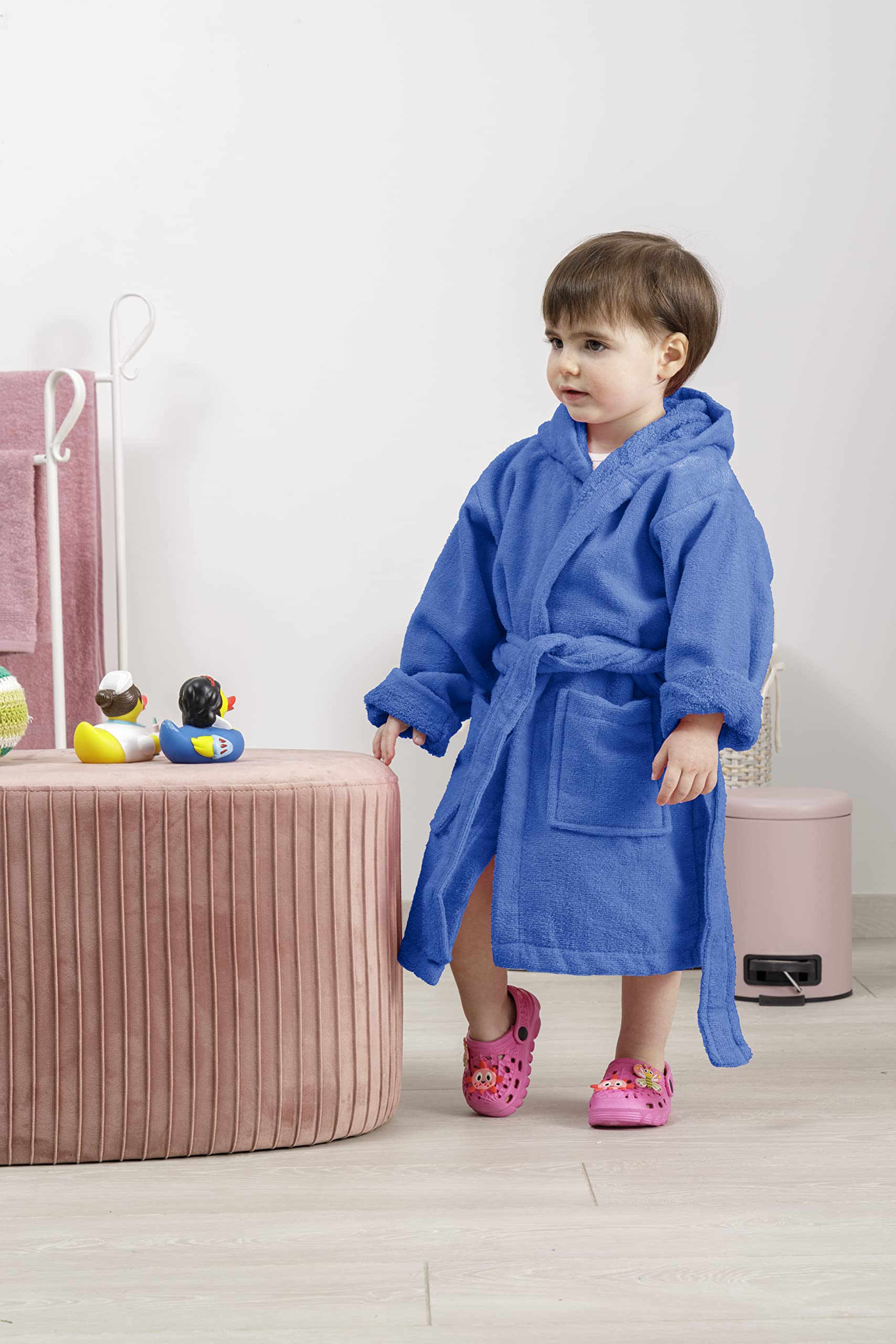 Baroni Home Accappatoio Bimbo Blu 0-2 Anni Cotone