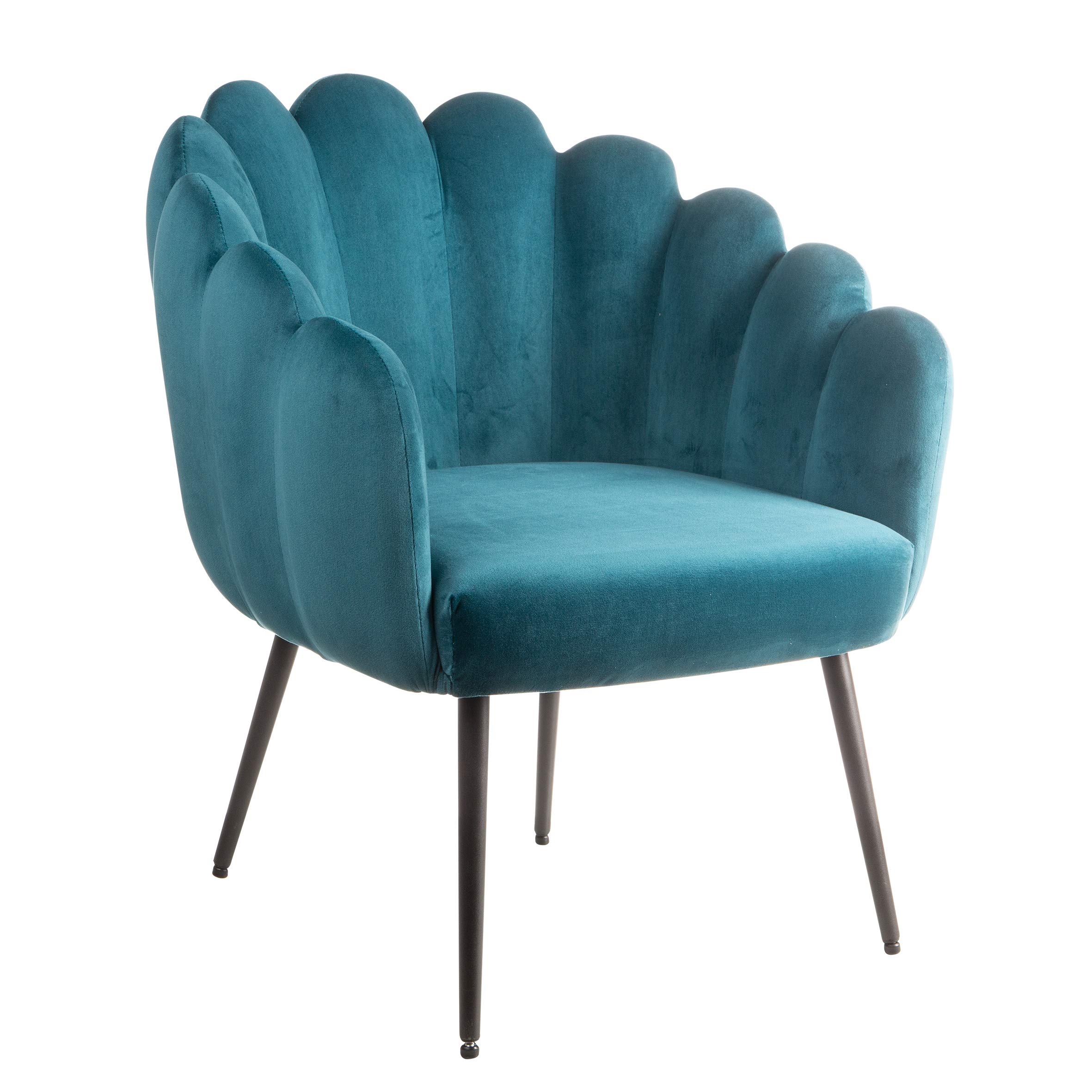 Baroni poltrona conchiglia velluto rosa 64x57x77 cm