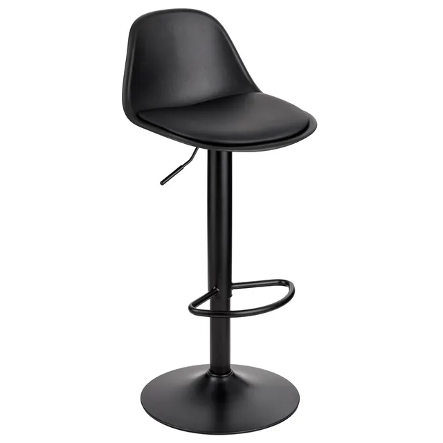 Baroni Home Sgabello Girevole Nero 1 Pezzo Altezza Regolabile