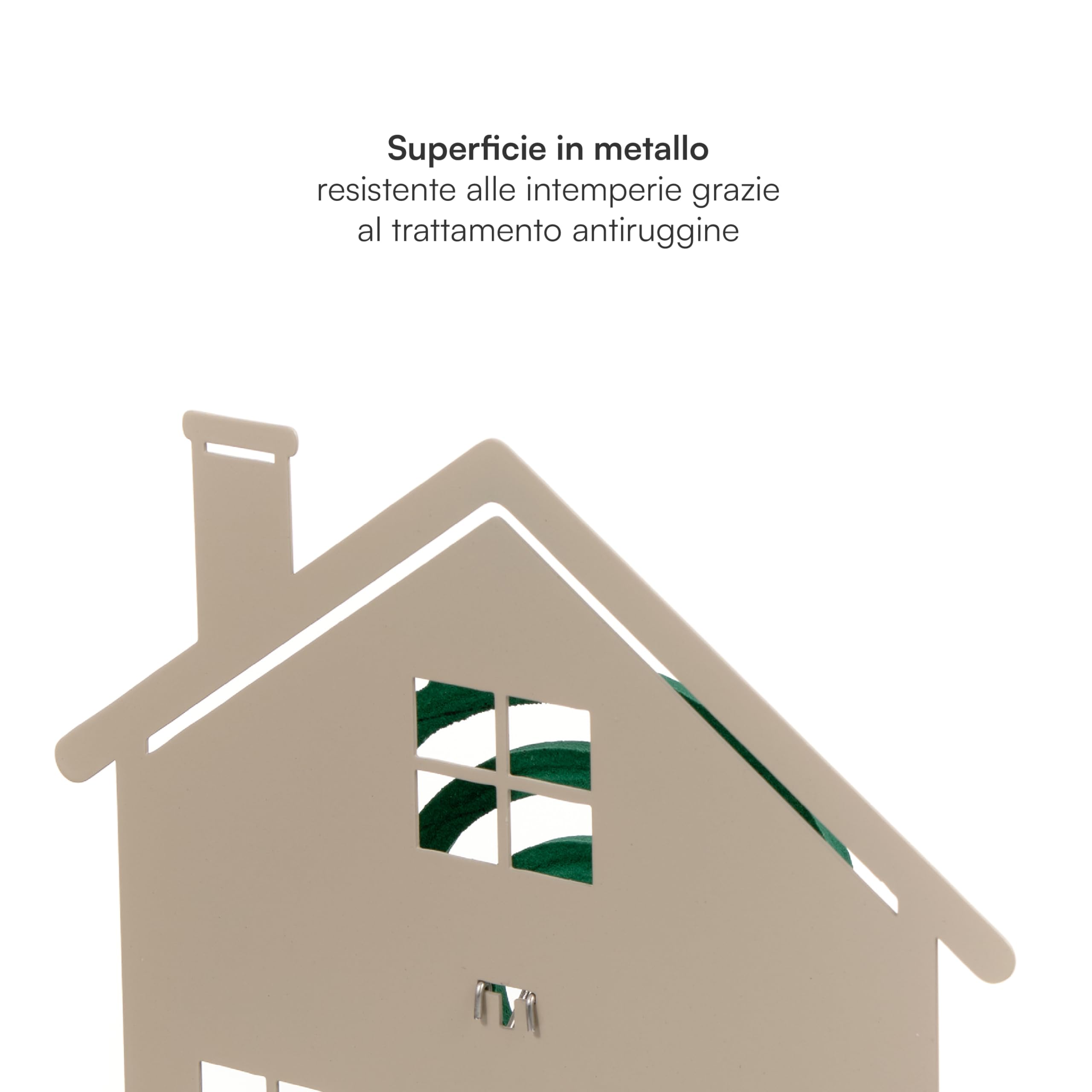 Baroni Home Casa Tortora portazampirone metallo 17x5x18 cm