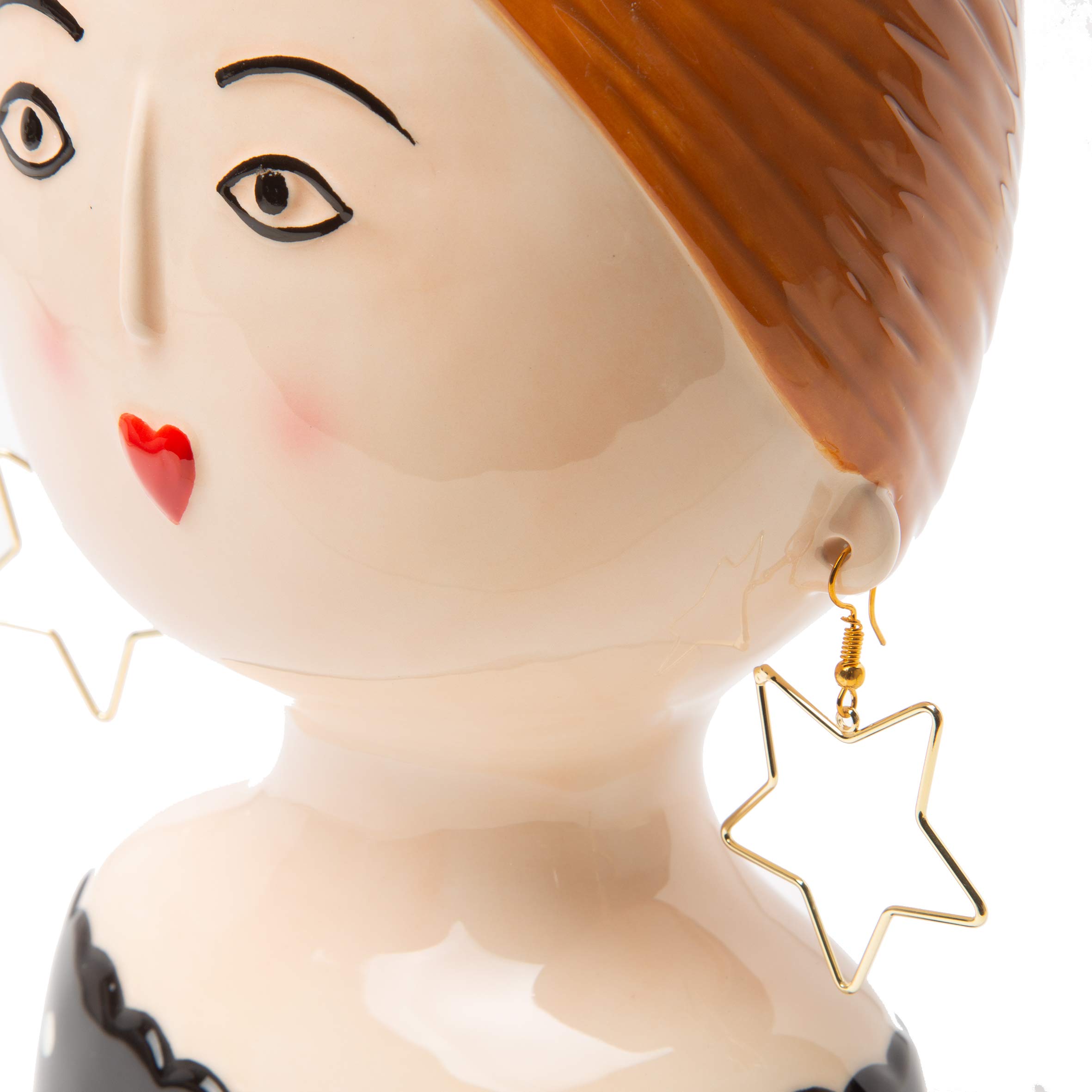 Baroni Home Girl Coroncina Bianca Vaso Ceramica 12x11x20 cm