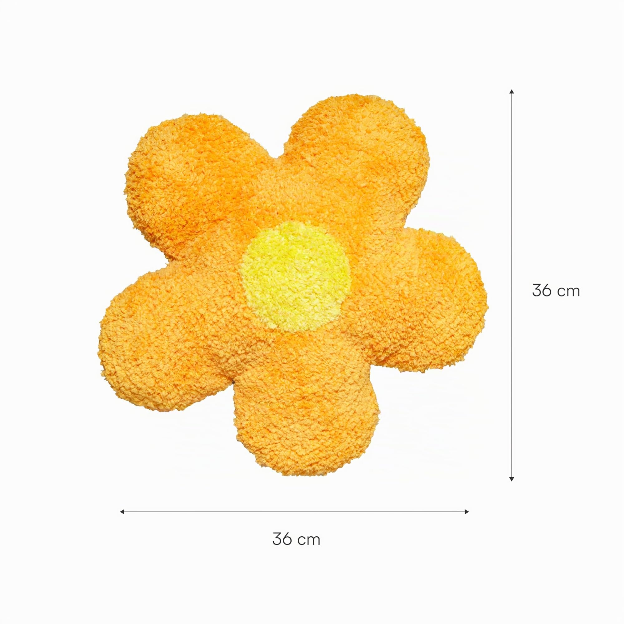 Baroni Home Set 3 Cuscini Fiori Teddy 36x36 cm rosa giallo bianco