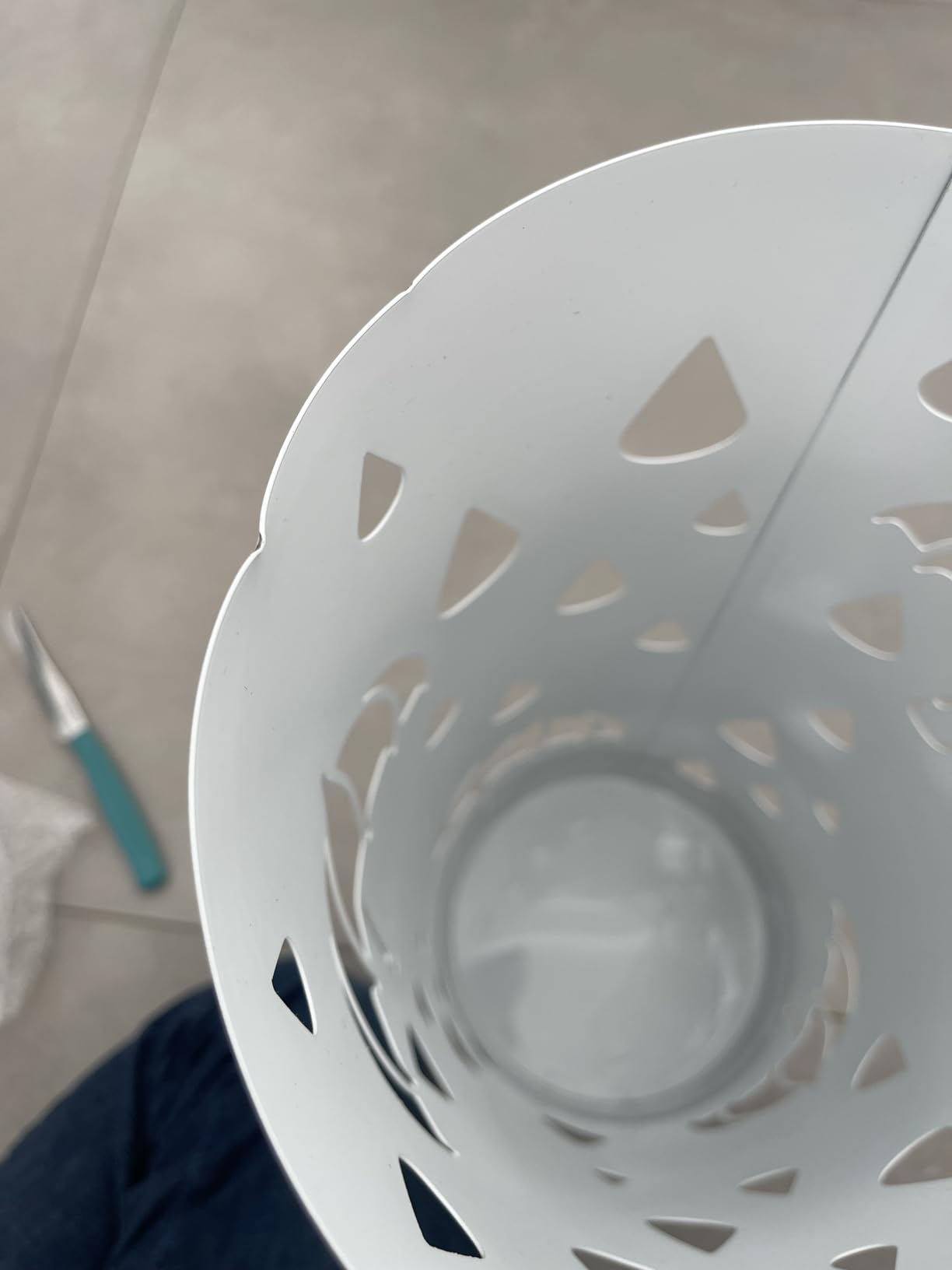 Baroni Home portaombrelli cilindrico pioggia metallo bianco