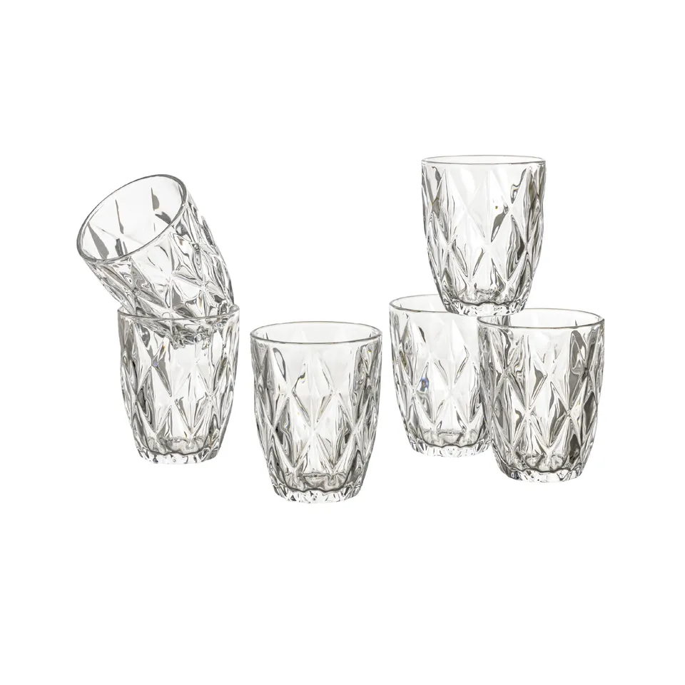 Baroni Home Rombi Grandi bicchieri vetro 30 cl 6 pezzi