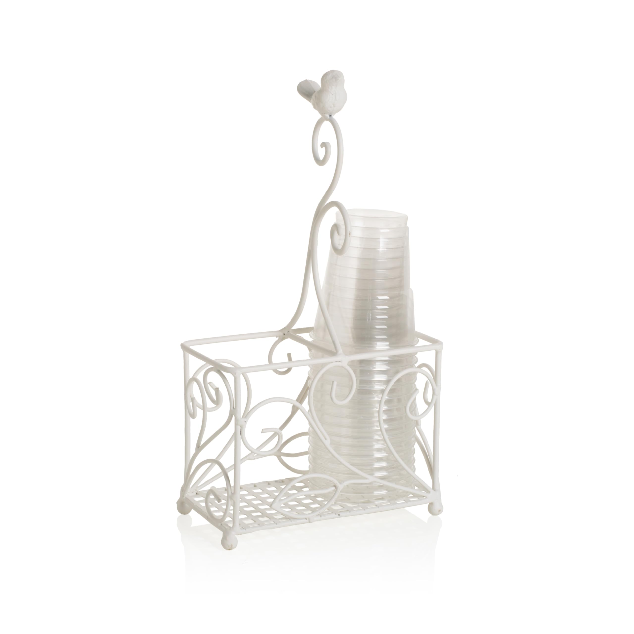 Baroni Shabby Chic portatovaglioli in ferro 20x20x8 cm