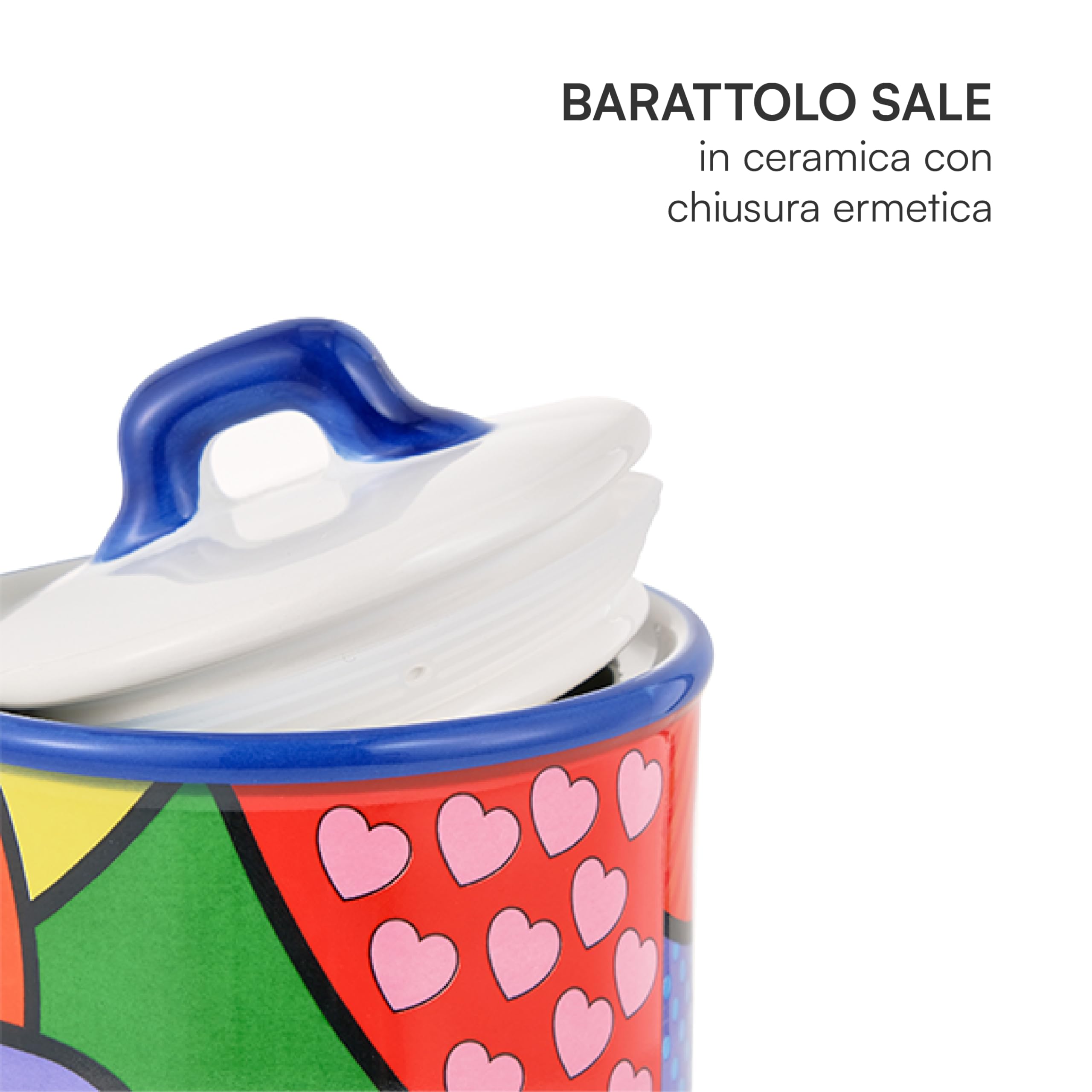 Baroni Home Linea Pop Barattolo Sale Ceramica 11x11x17