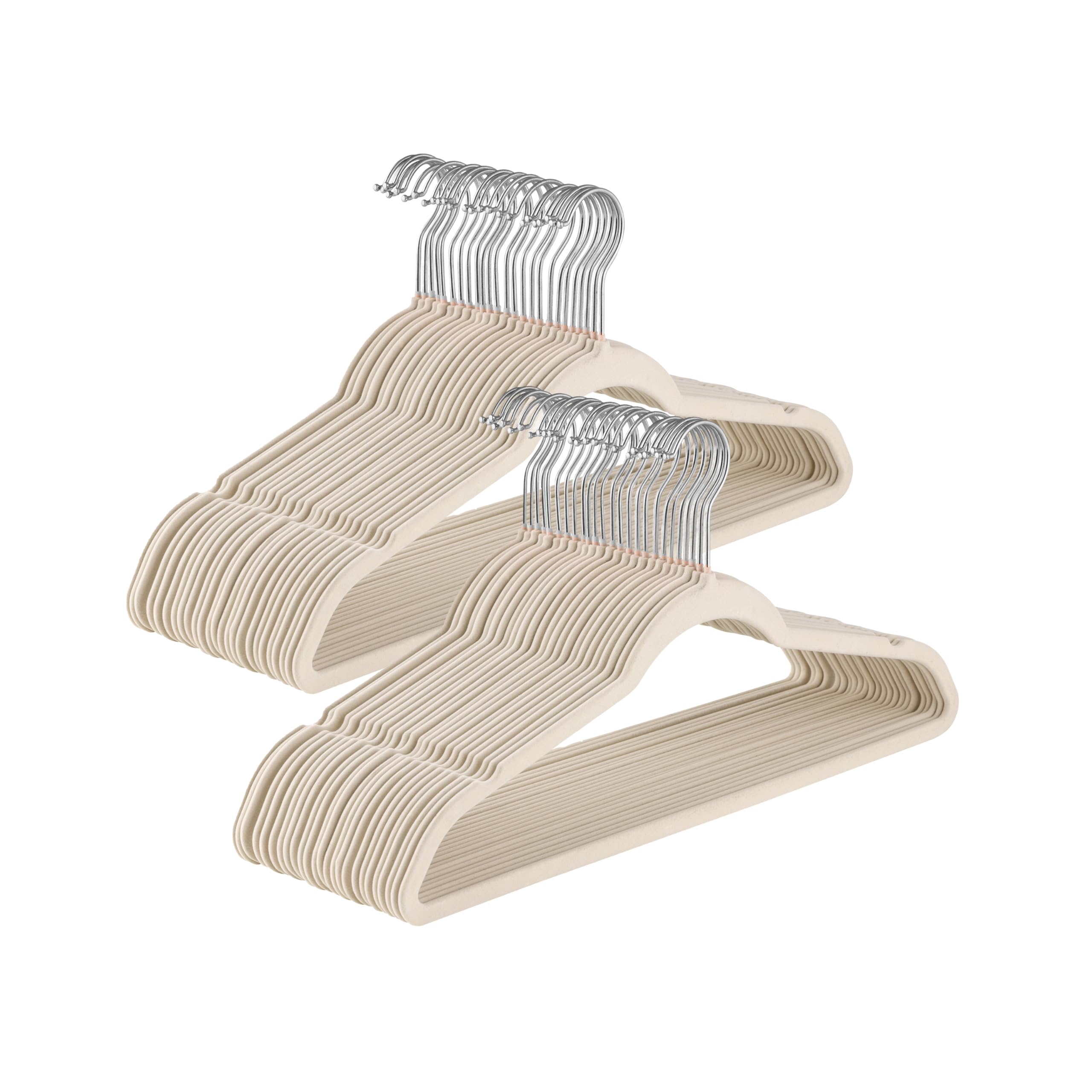 Baroni Home Grucce Velluto Panna 44,5 cm 50 Pezzi Antiscivolo